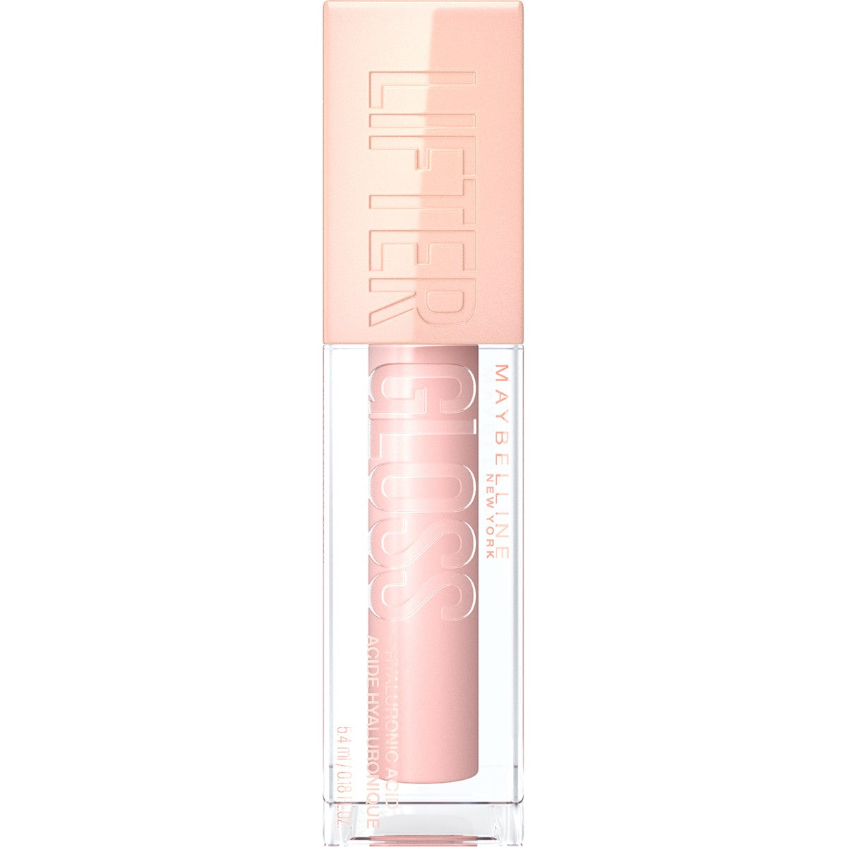 Maybelline New York Lifter Gloss Lucidalabbra Rimpolpante e Idratante all'Acido Ialuronico – Lip Gloss Volumizzante Effetto Specchio con Maxi Applicatore XL