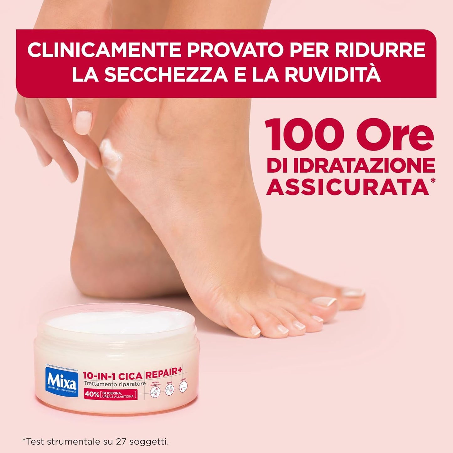 Mixa Cica Repair+ Trattamento Riparatore 10-in-1 (150ml) – Con Urea, Allantoina e Glicerina – Per Zone Screpolate e Slugging