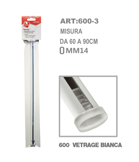 Asta Tenda a Molla Jumbo Regolabile Senza Fori | Supporto a Pressione in Metallo | Varie Misure 30-150 cm