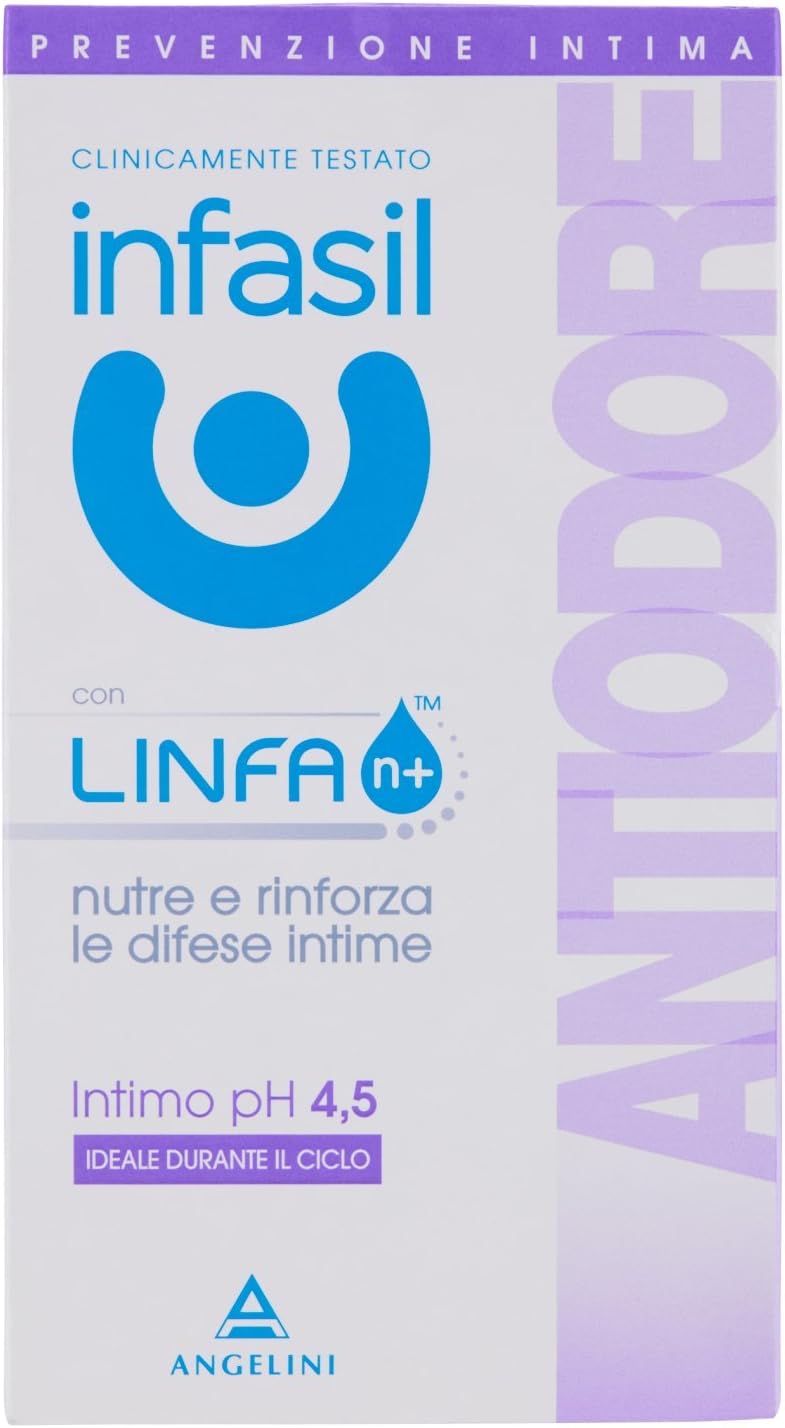Infasil Intimo Antiodore pH Specialist 200 ml – Con Linfa N+ e pH 4.5 – Nutre e Rinforza le Difese Naturali Durante il Ciclo