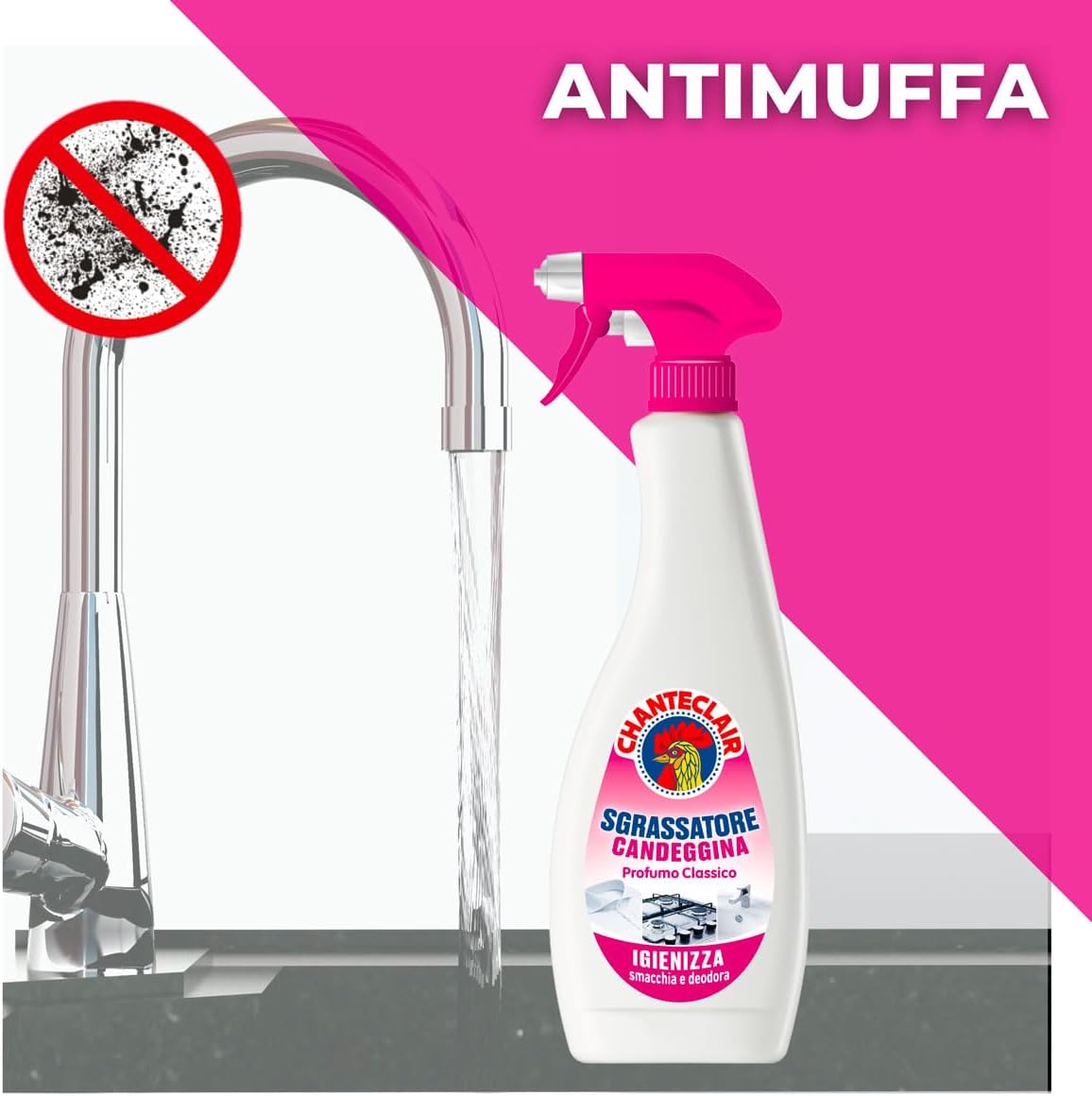 Chanteclair Sgrassatore con Candeggina Forza & Igiene 625ml – Smacchia e Sbianca