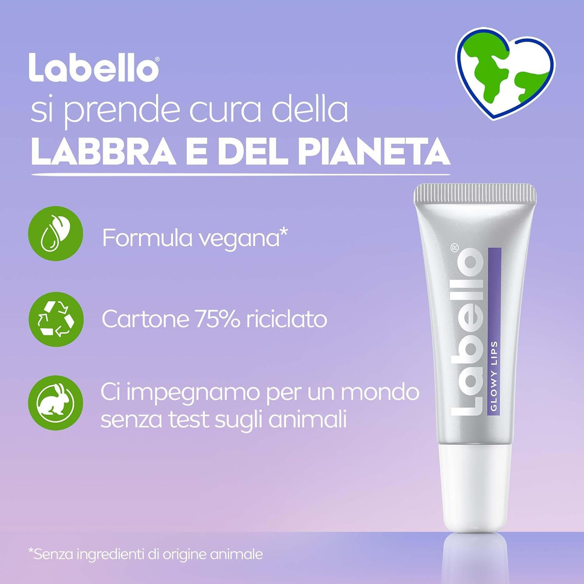 Labello Glowy Lips Magnolia 10ml Tubetto Acido Ialuronico – Balsamo Labbra Rigenerante 24h Idratazione Profonda ed Effetto Glossy Naturale