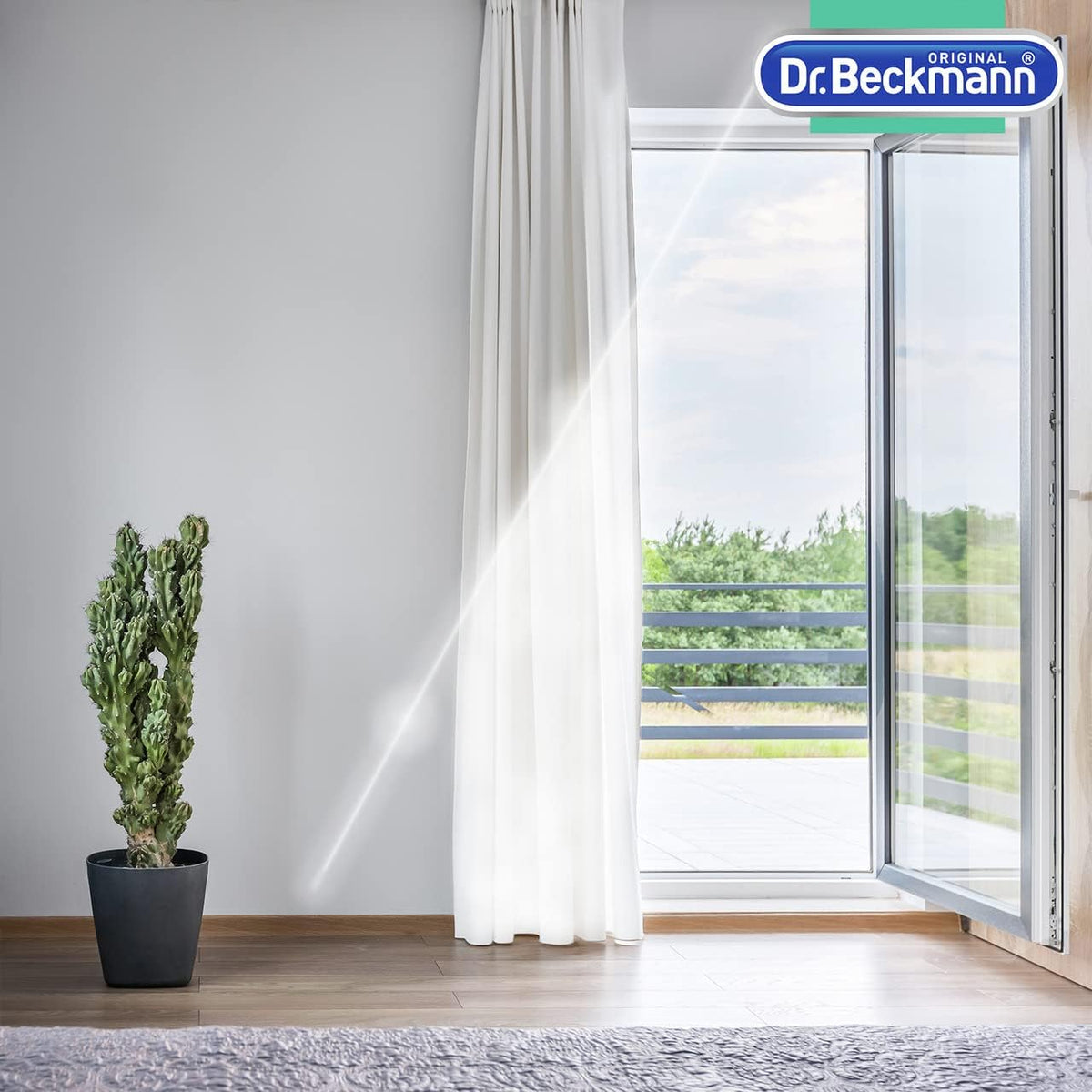 Dr. Beckmann Super Bianco Tende | Additivo Sbiancante con Formula Neutralizza Odori | Confezione 3 Sacchetti Predosati da 40g | Freschezza di Primavera