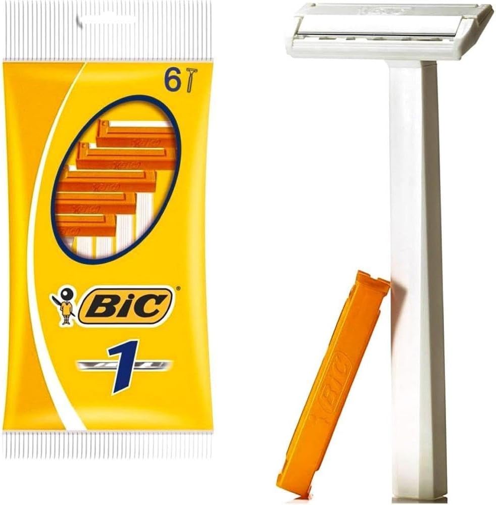 BIC 1 Monolama Rasoi Usa e Getta 6 Pezzi – Acciaio Inox Precisione e Igiene Facile Risciacquo