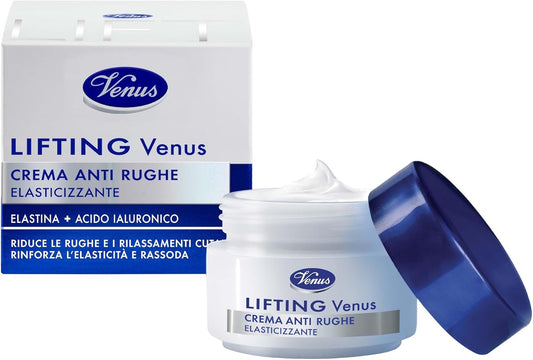 Venus Lifting Crema Antirughe Elasticizzante 50 ml | Con Elastina e Acido Ialuronico | Azione Rassodante e Rimodellante | Ideale dai 30 Anni