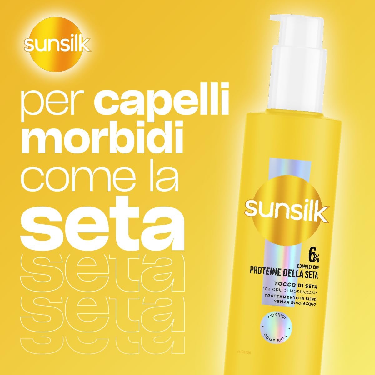 Sunsilk Trattamento in Siero Tocco di Seta 6% Complex Proteine della Seta – Riparazione Legami Capillari e Morbidezza Anti-Crespo 200 ml