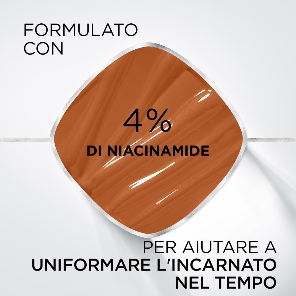 L'Oréal Paris Prime Lab 24H Dullness Reducer Primer – Base Trucco Illuminante Anti-Iperpigmentazione con 4% Niacinamide – Correzione Colorito Spento e Tonalità Terracotta per Carnagioni Scure, 30 ml