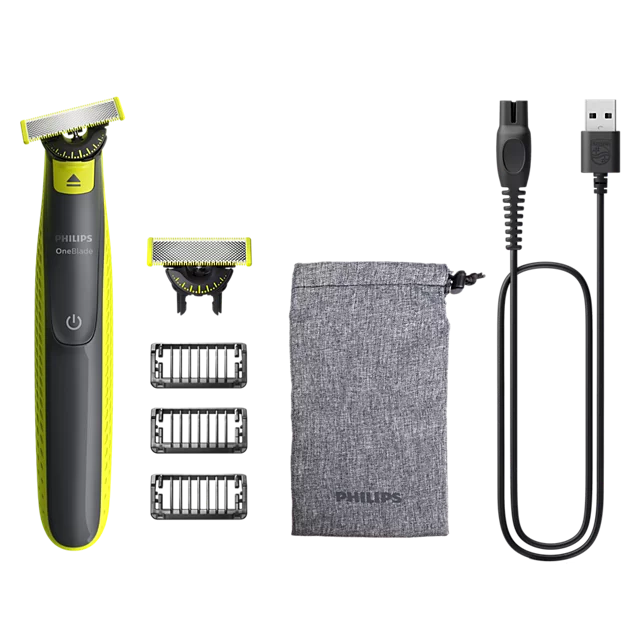 Philips OneBlade 360 Rasoio Elettrico 3 in 1 | Lama 360 | 3 Pettini 1-3-5 mm | Wet & Dry Impermeabile | 45 Minuti di Autonomia | Rade, Regola e Rifinisce