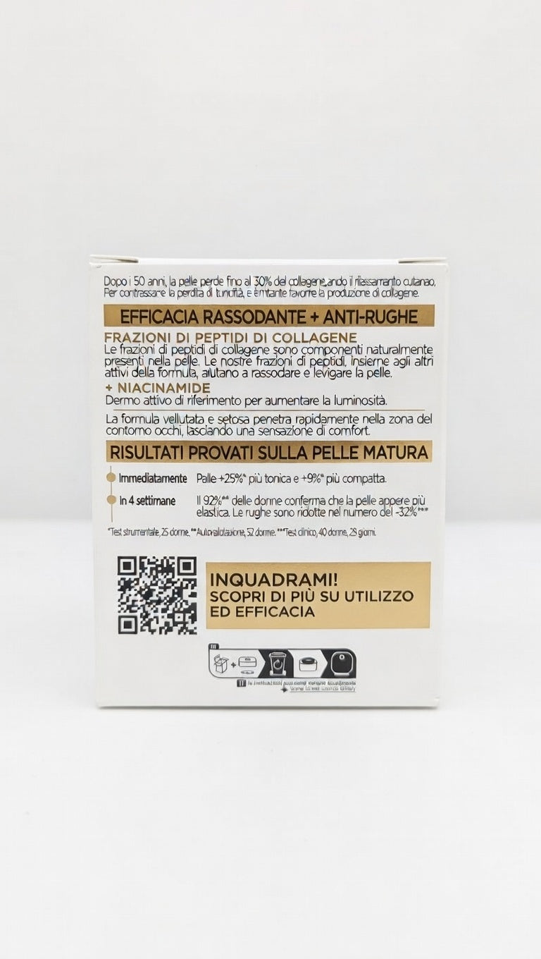 L'Oréal Paris Age Perfect Collagen Expert Crema Occhi 15ml – Trattamento Rassodante Anti-Rilassamento e Anti-Rughe per Pelli Mature 50+