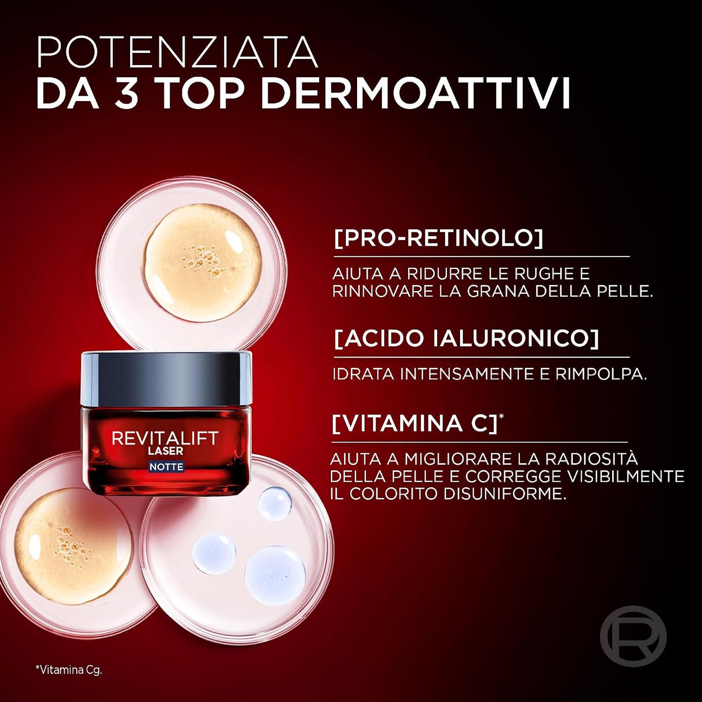 L’Oréal Paris Revitalift Laser X3 Crema Notte Anti-Rughe 50ml – Tripla Azione Anti-Età – Con 3% Pro-Xylane e Centella Asiatica