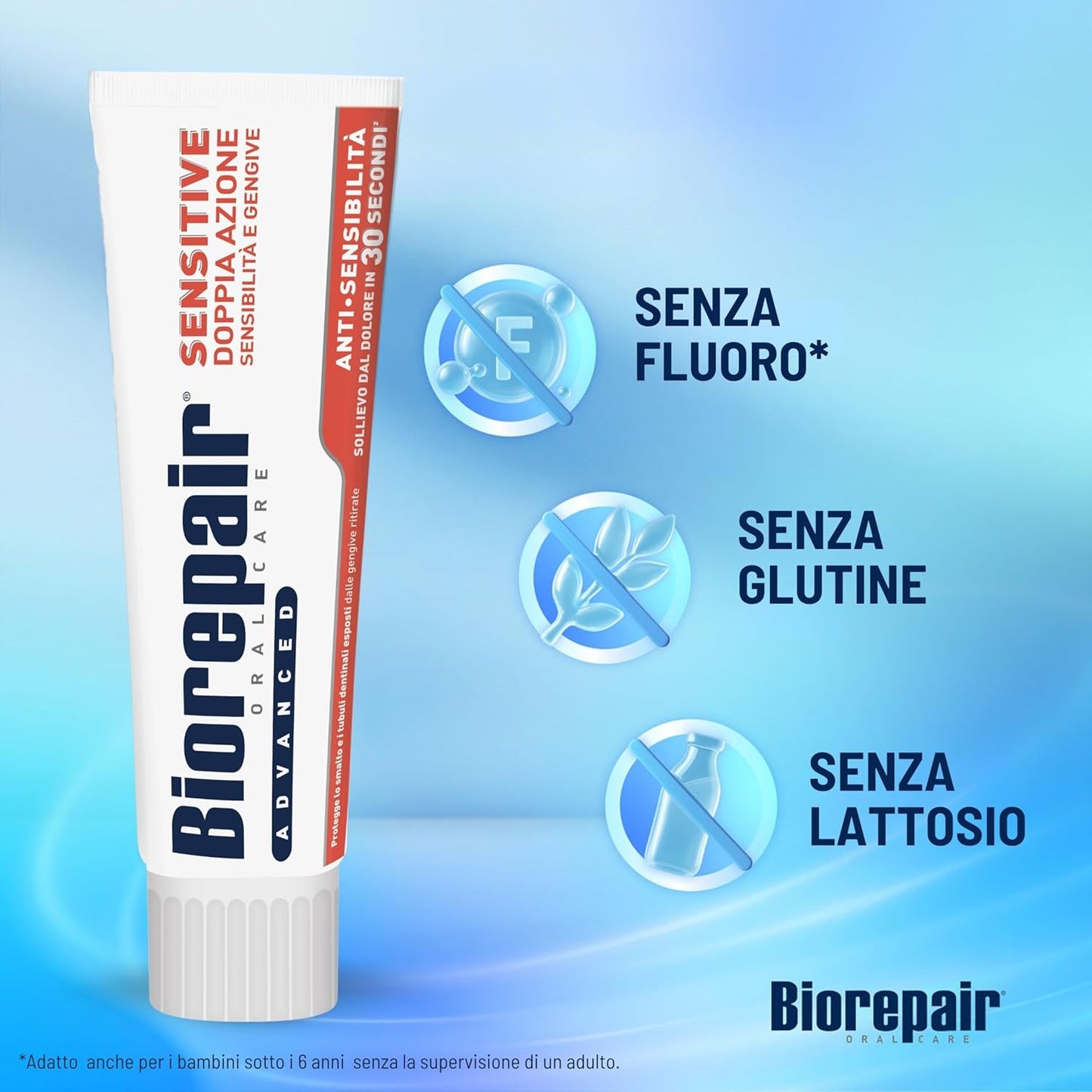 Biorepair Advanced Sensitive Doppia Azione 75ml – Dentifricio Anti-Sensibilità e Protezione Gengive Ritirate