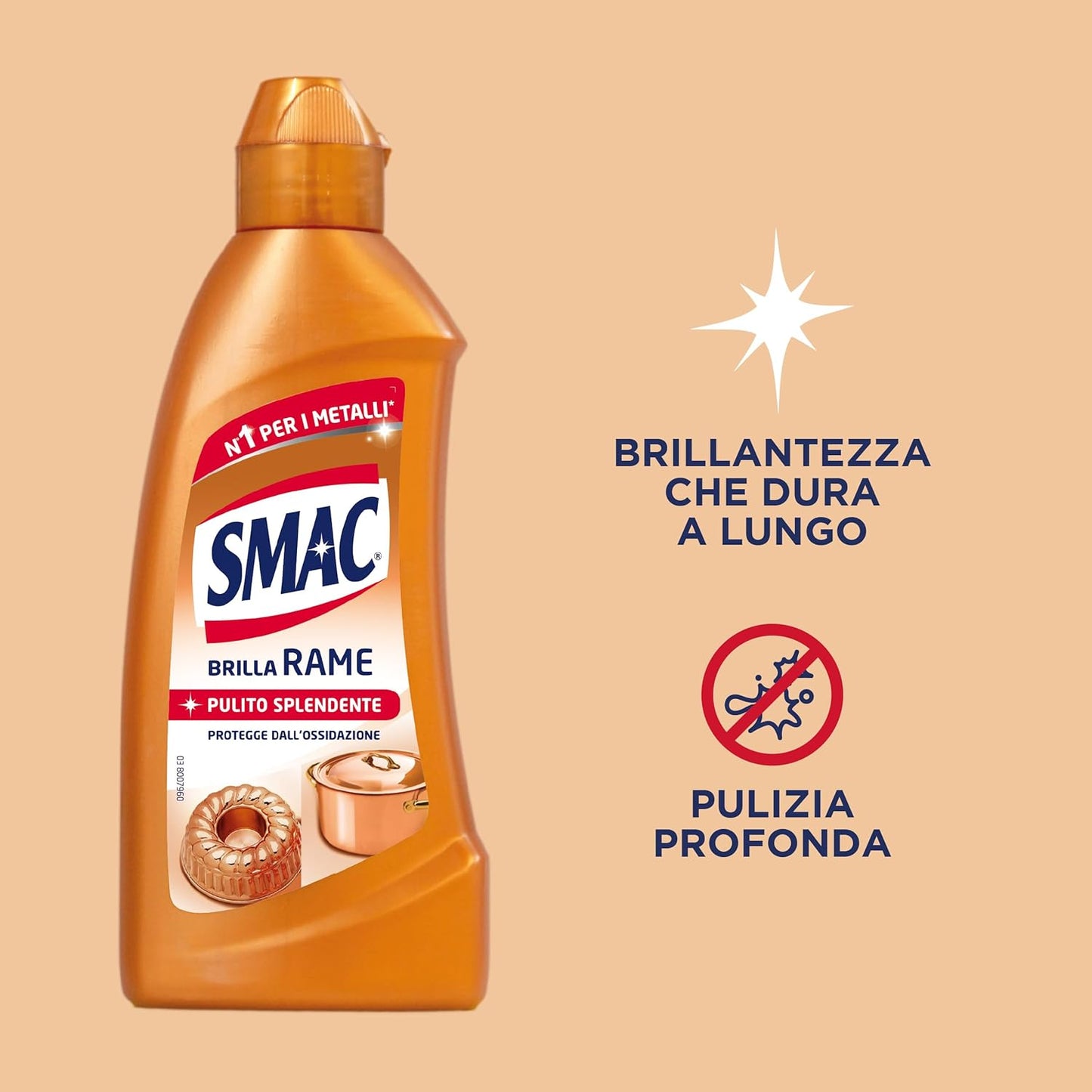 Smac Brilla Rame Lucidante Professionale Protezione Attiva – Soluzione Anti-Ossido Lunga Durata