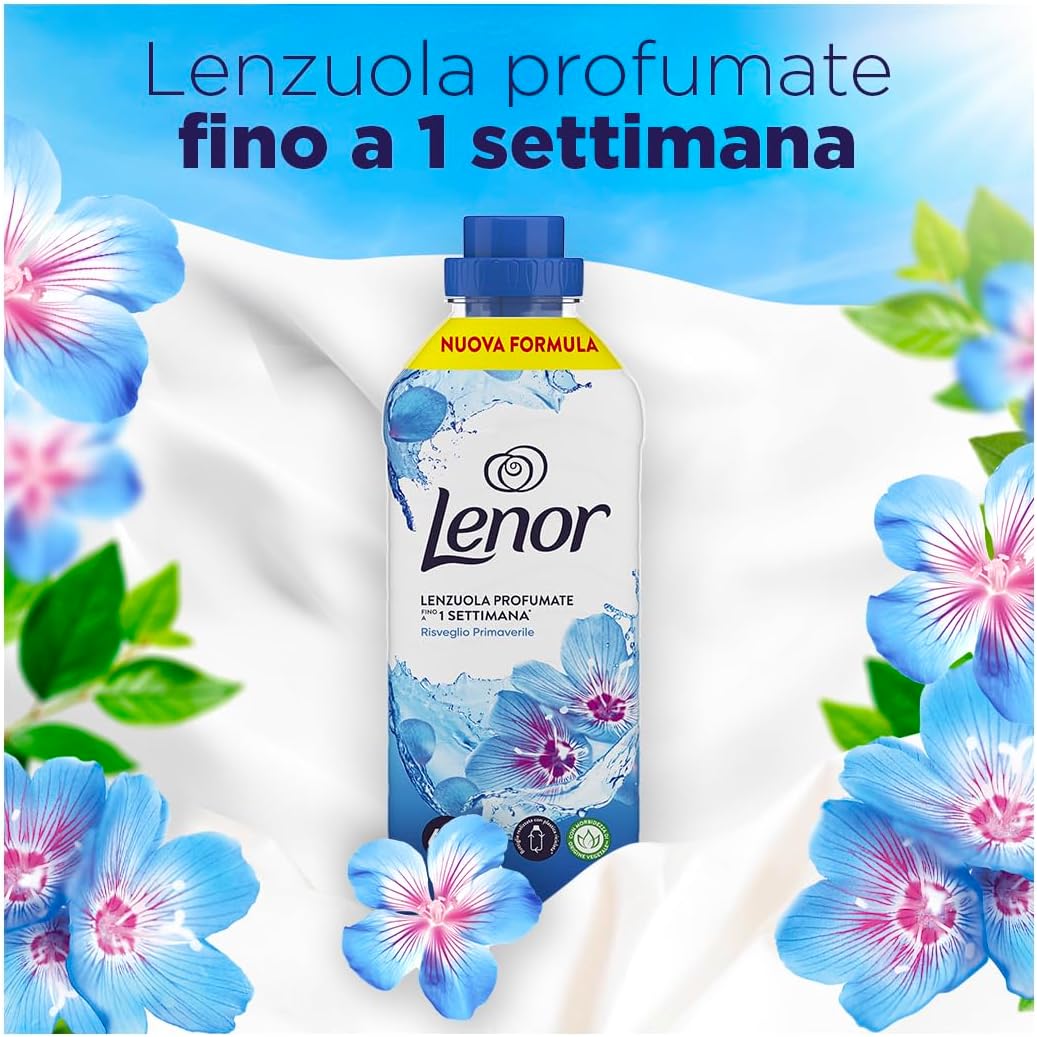 Lenor Ammorbidente Concentrato Risveglio Primaverile 87 Lavaggi 1,827L – Freschezza di Lunga Durata e Stiratura Facile