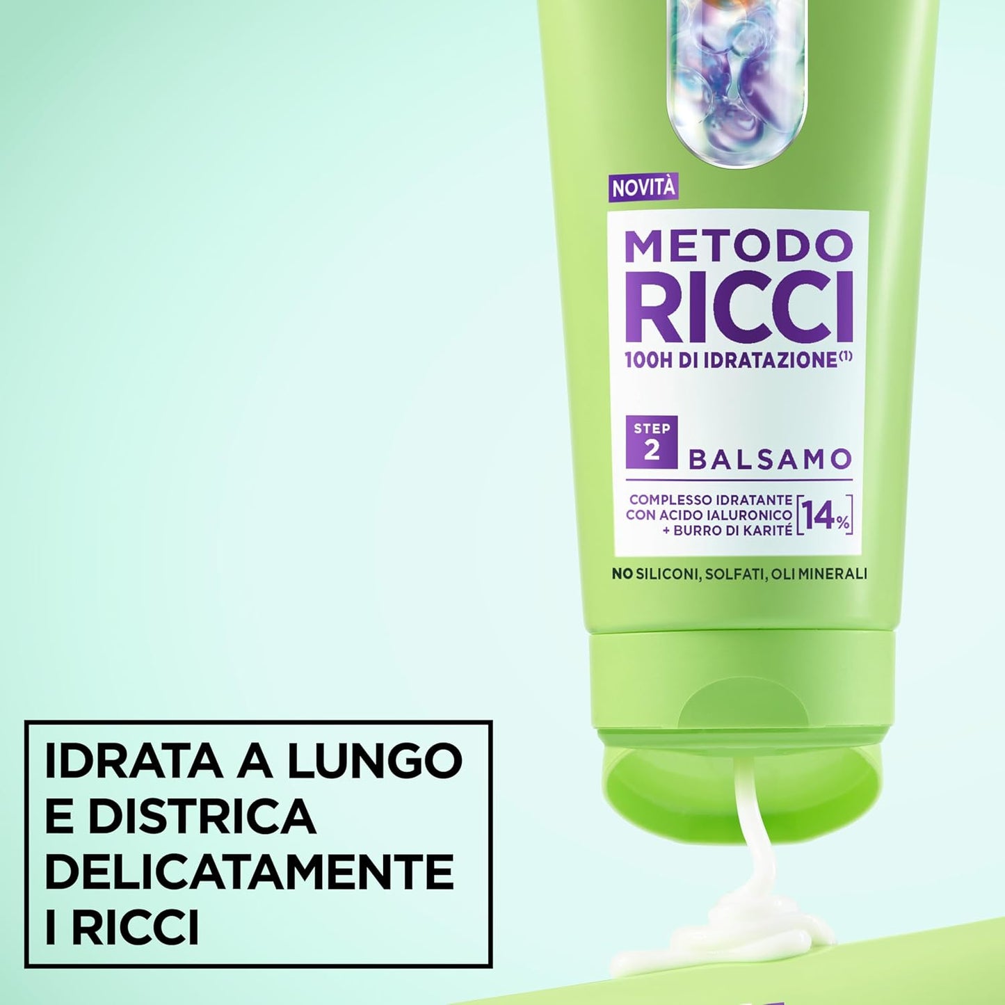Garnier Fructis Metodo Ricci Balsamo N°2 – Trattamento Districante 200ml – Con Acido Ialuronico e Burro di Karité per 100H di Idratazione