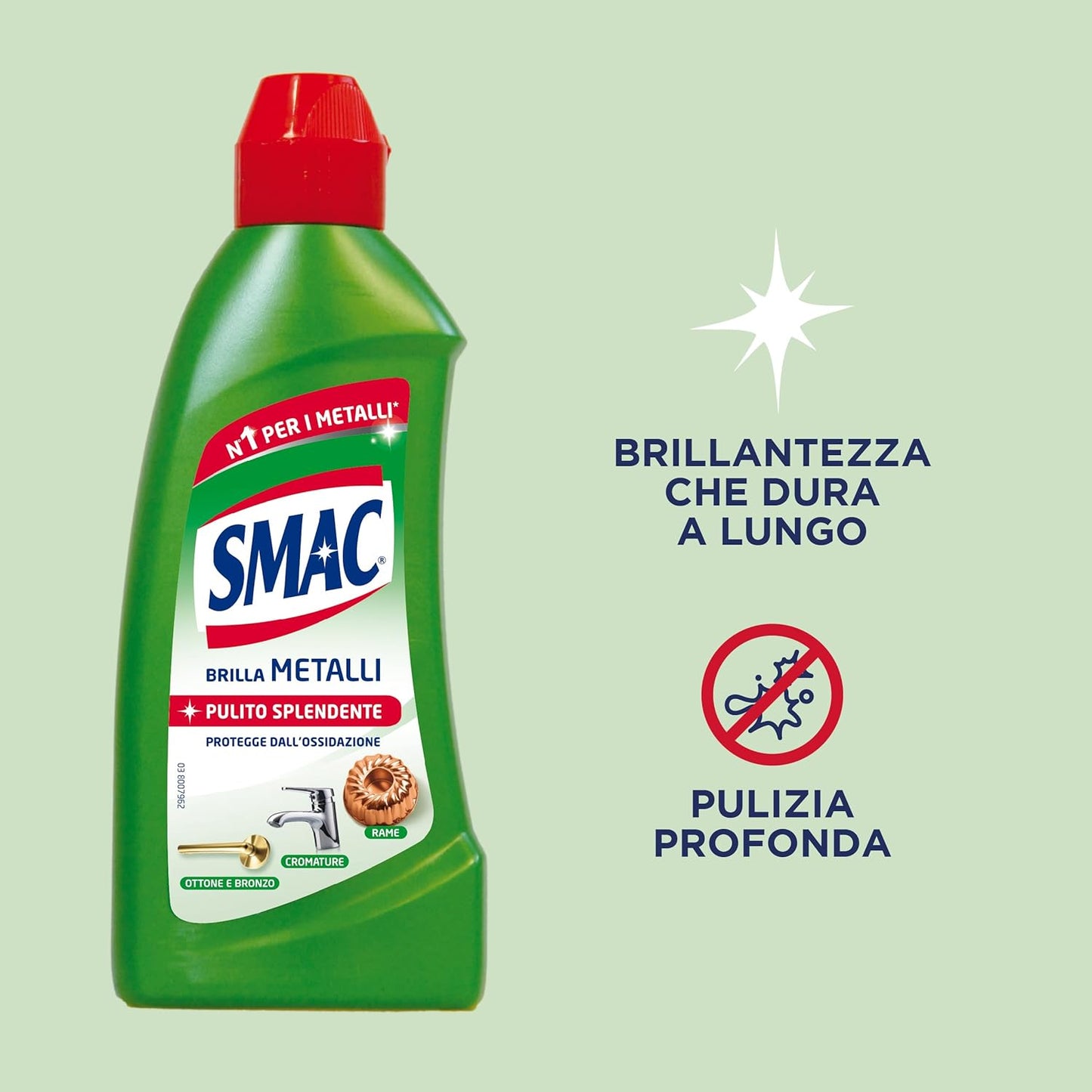 Smac Brilla Metalli Lucidante Professionale Bronzo e Ottone – Soluzione Anti-Ossidazione e Protezione Attiva