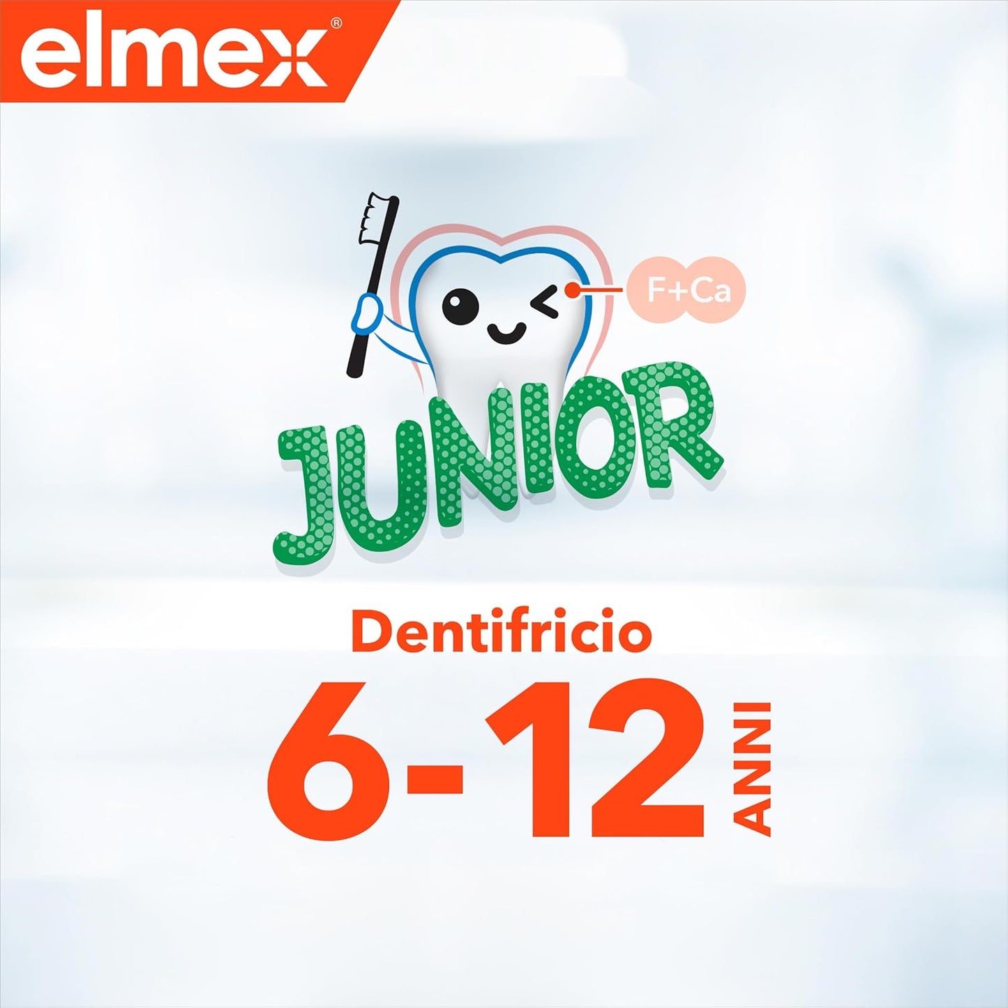 ELMEX Junior Dentifricio 6-12 Anni 75ml – Protezione Carie e Rinforzo dello Smalto per Denti Permanenti con Tecnologia Neo-Aminex e Fluoro 1450 ppm