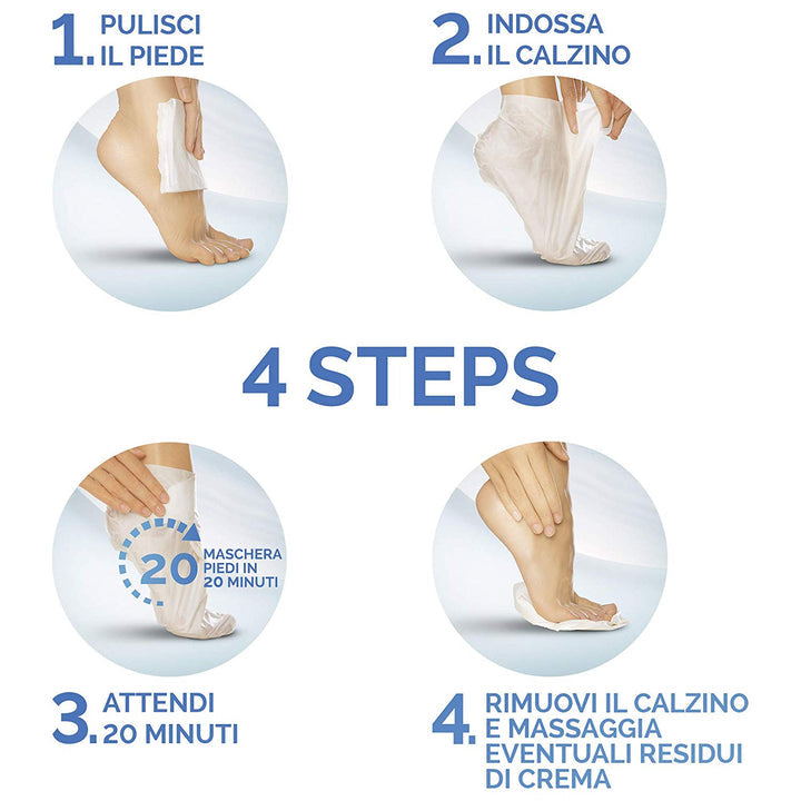Scholl Expert Care PediMask Nutriente 2x10g | Maschera Piedi all'Olio di Macadamia | Tecnologia Hydro'Restor™ per Idratazione 24 Ore | Trattamento in Calzino 20 Minuti