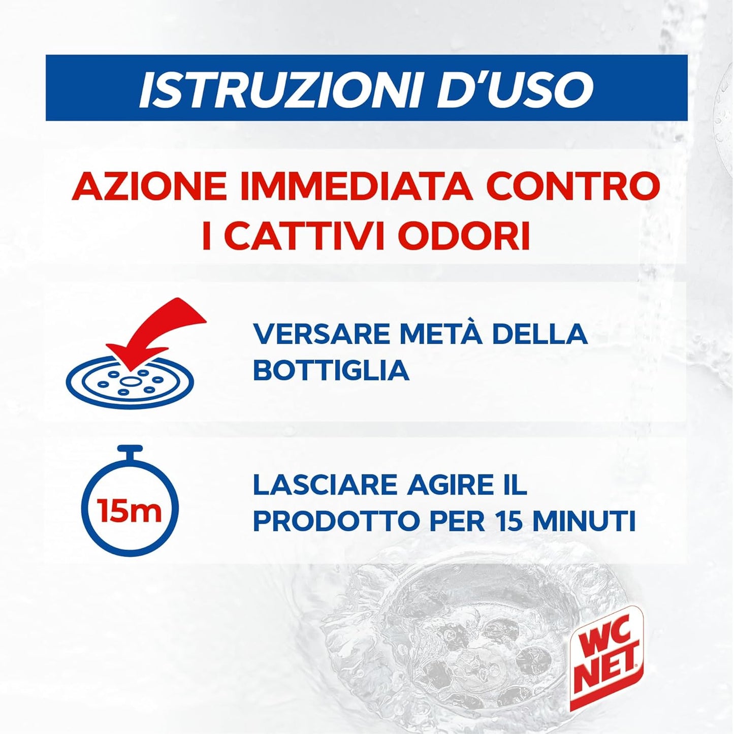 WC Net Scarichi Domestici 1L | Trattamento Biologico Professionale | Anti-Odore Istantaneo e Prevenzione Ingorghi | Fragranza Pino | Sicuro su Tutti i Tubi