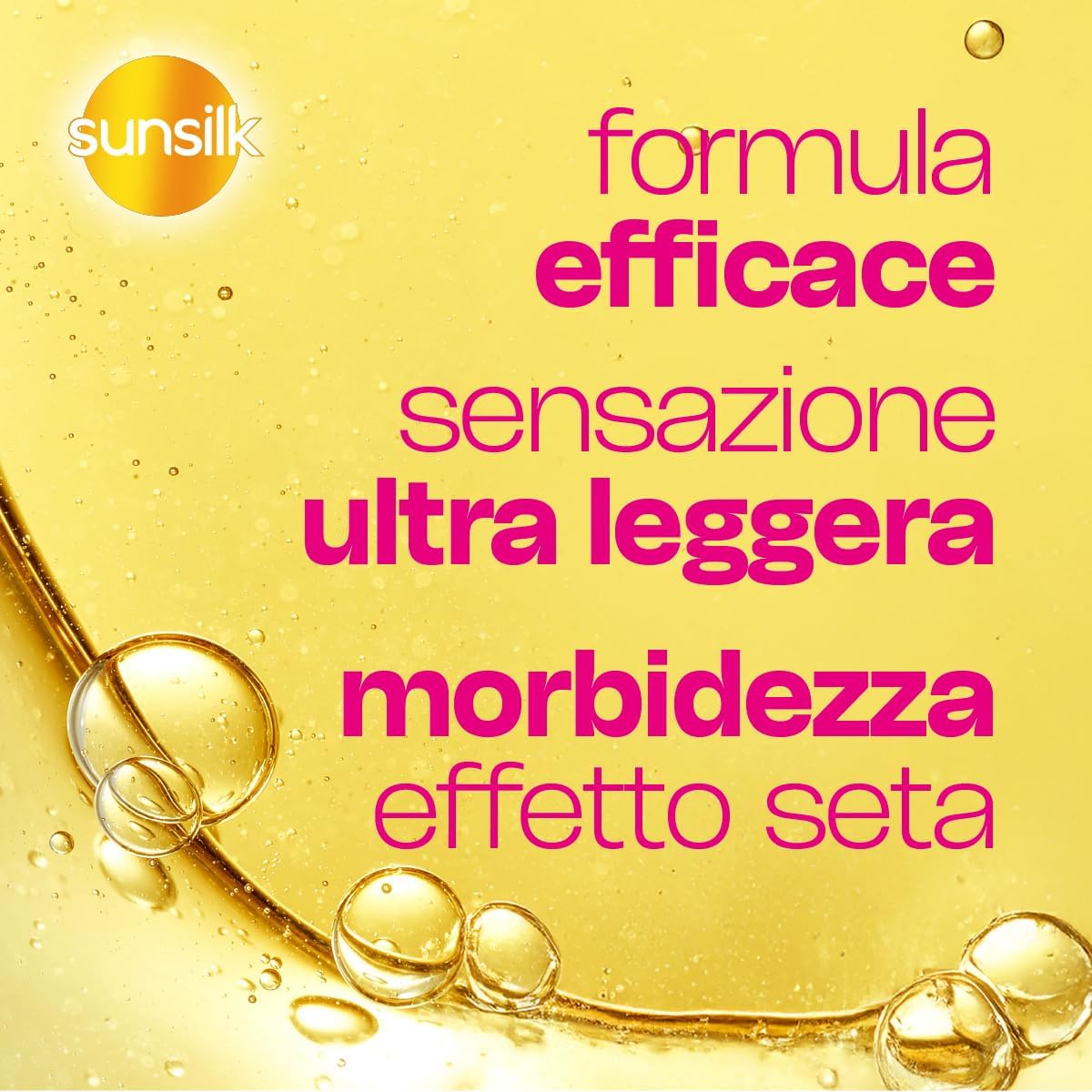 Sunsilk Siero di Seta Invisibile 75ml | Riduzione Istantanea Effetto Crespo | 4% Complex Proteine della Seta