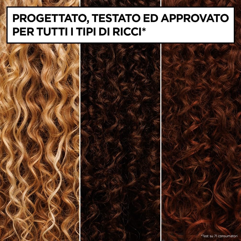 Garnier Fructis Metodo Ricci Maschera N°2 – Trattamento 2-in-1 Idratante 370ml – Con Acido Ialuronico e Burro di Karité per Ricci Definiti 4 Giorni