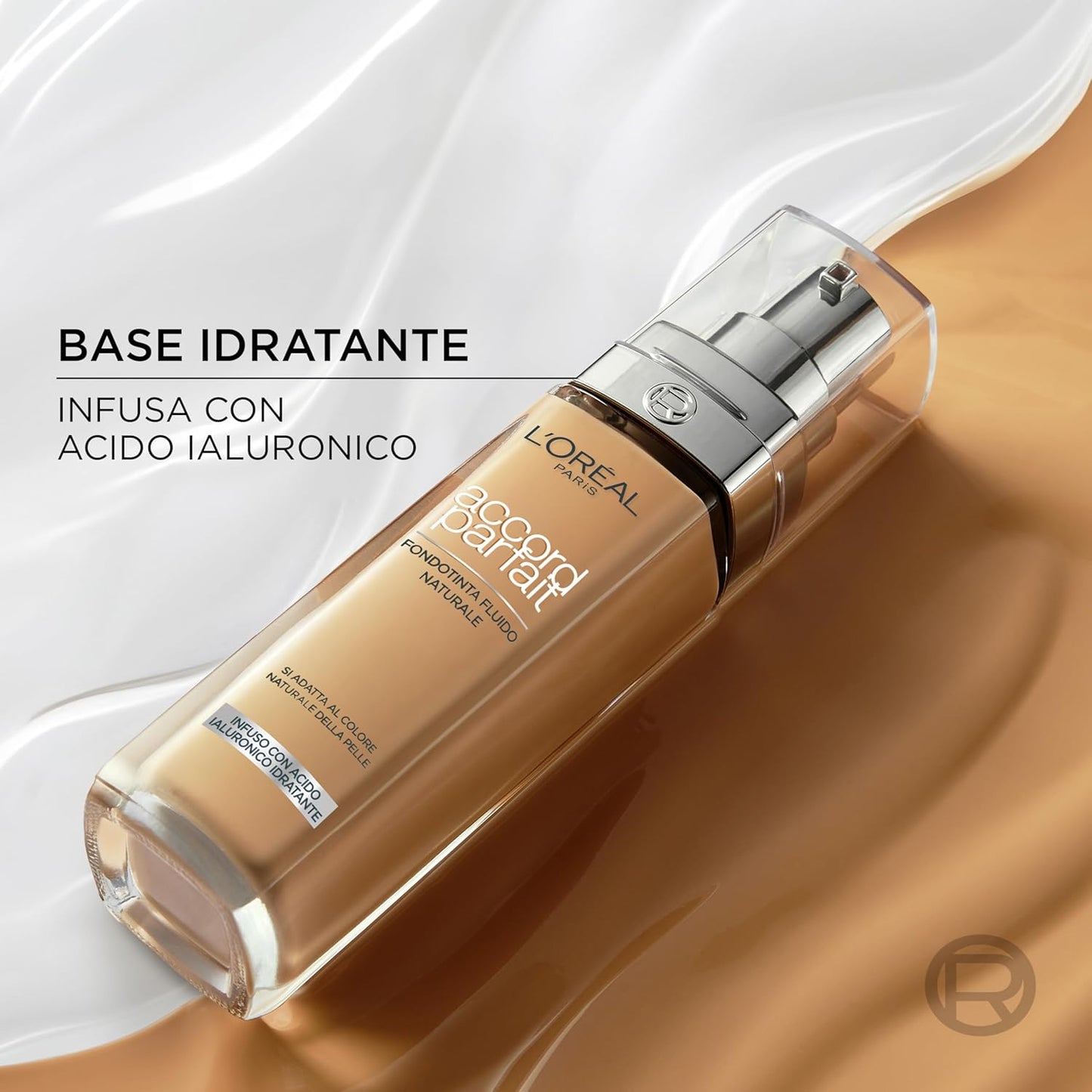 L'ORÉAL PARIS Accord Parfait Fondotinta Fluido Idratante – Formula Arricchita con Acido Ialuronico e Pigmenti Minerali – Effetto Seconda Pelle, Sfumabilità Ultra-Leggera e Idratazione 24H, Varie Nuance