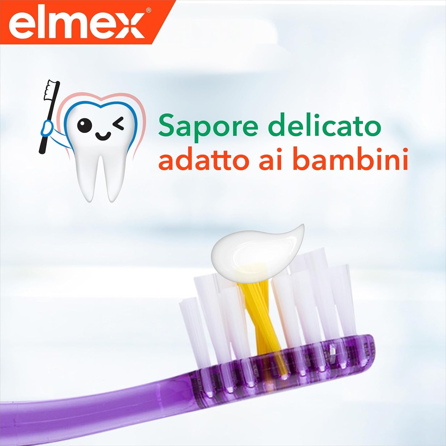 ELMEX Junior Dentifricio 6-12 Anni 75ml – Protezione Carie e Rinforzo dello Smalto per Denti Permanenti con Tecnologia Neo-Aminex e Fluoro 1450 ppm