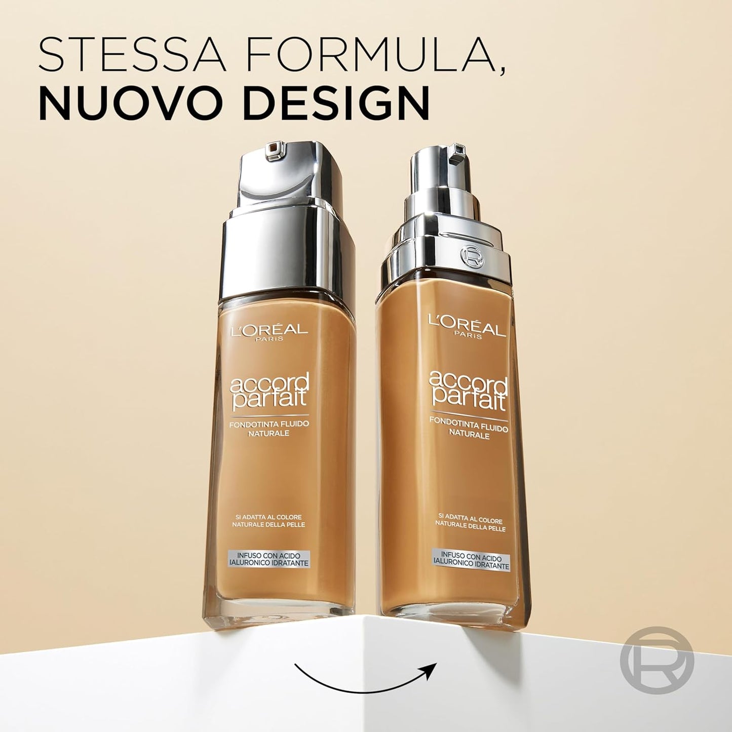 L'ORÉAL PARIS Accord Parfait Fondotinta Fluido Idratante – Formula Arricchita con Acido Ialuronico e Pigmenti Minerali – Effetto Seconda Pelle, Sfumabilità Ultra-Leggera e Idratazione 24H, Varie Nuance