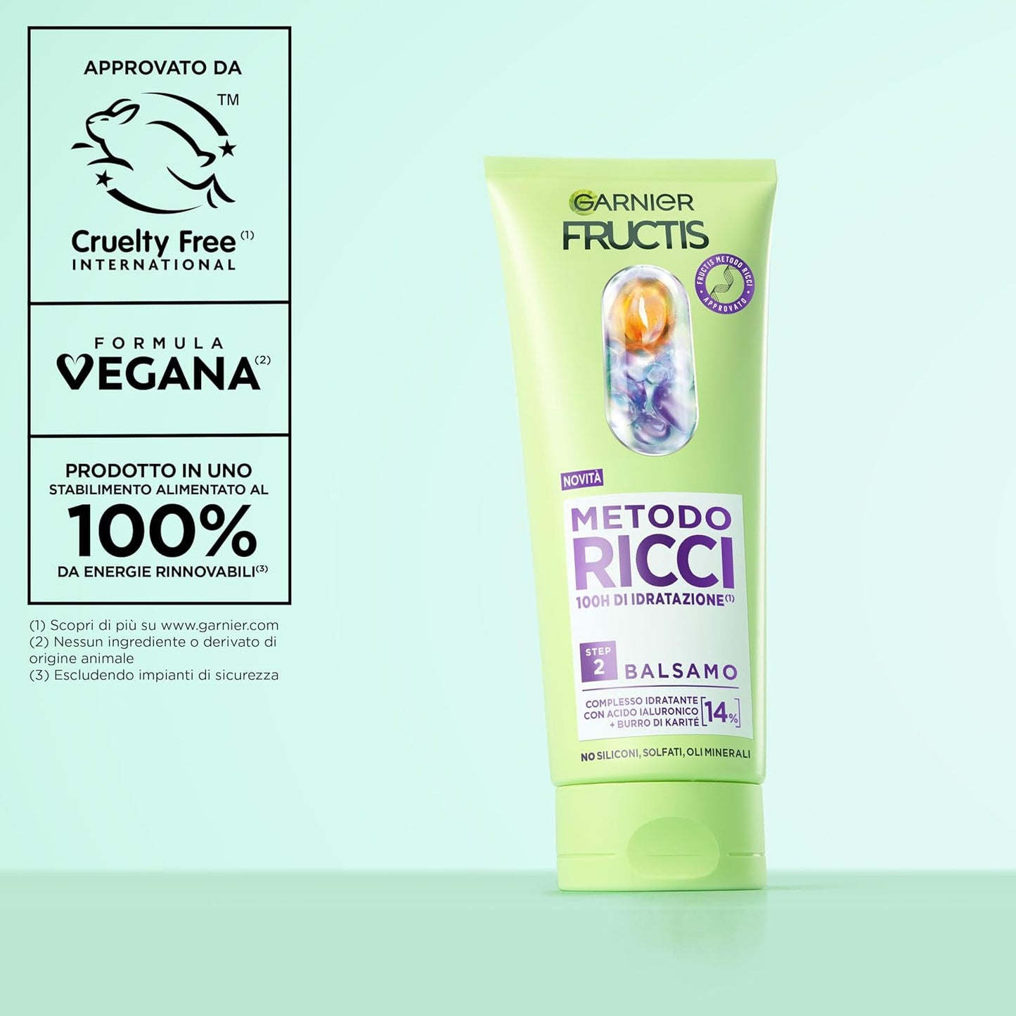 Garnier Fructis Metodo Ricci Balsamo N°2 – Trattamento Districante 200ml – Con Acido Ialuronico e Burro di Karité per 100H di Idratazione