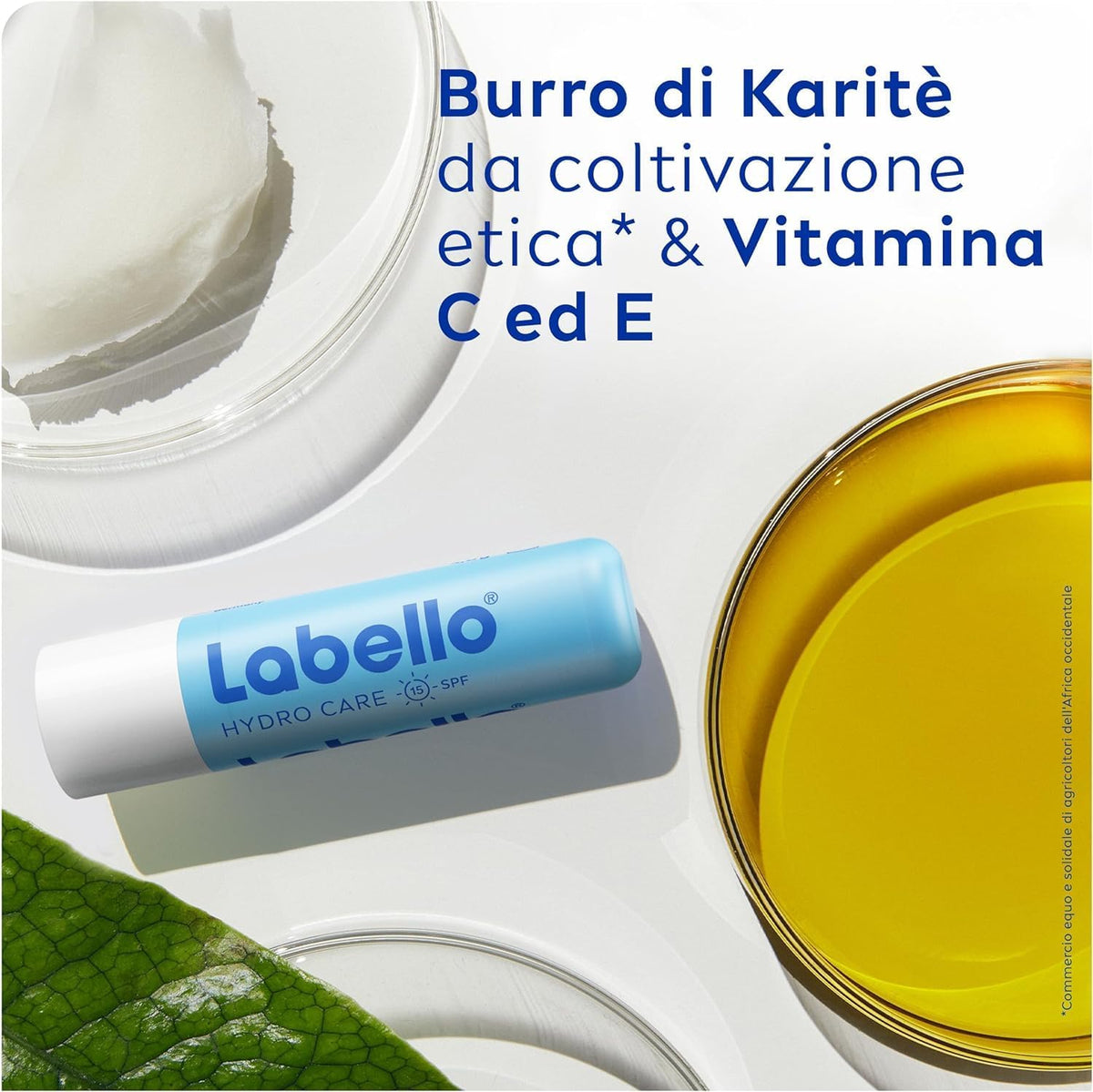 Labello Hydro Care Balsamo Labbra Nutriente Aloe Vera – Idratazione 24h e Protezione Solare SPF 15