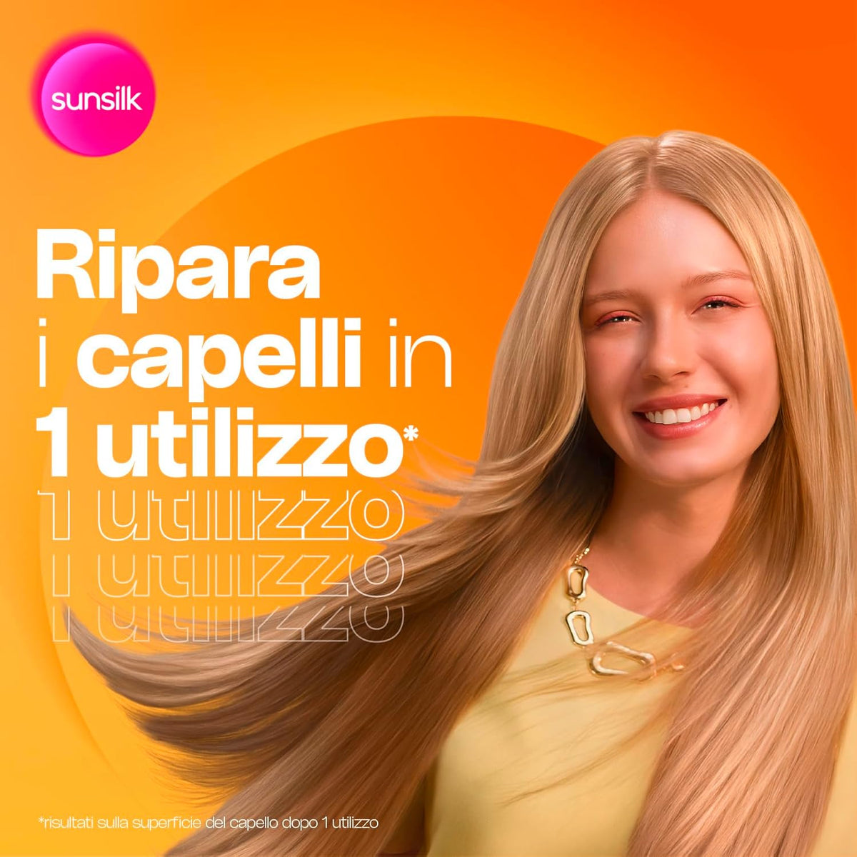 Sunsilk Shampoo Riparazione Istantanea 250 ml – Con Repair Complex, Peptidi, Vitamina C e Olio di Mandorla – Rigenerazione Profonda e Soluzione Anticrespo per Capelli Danneggiati