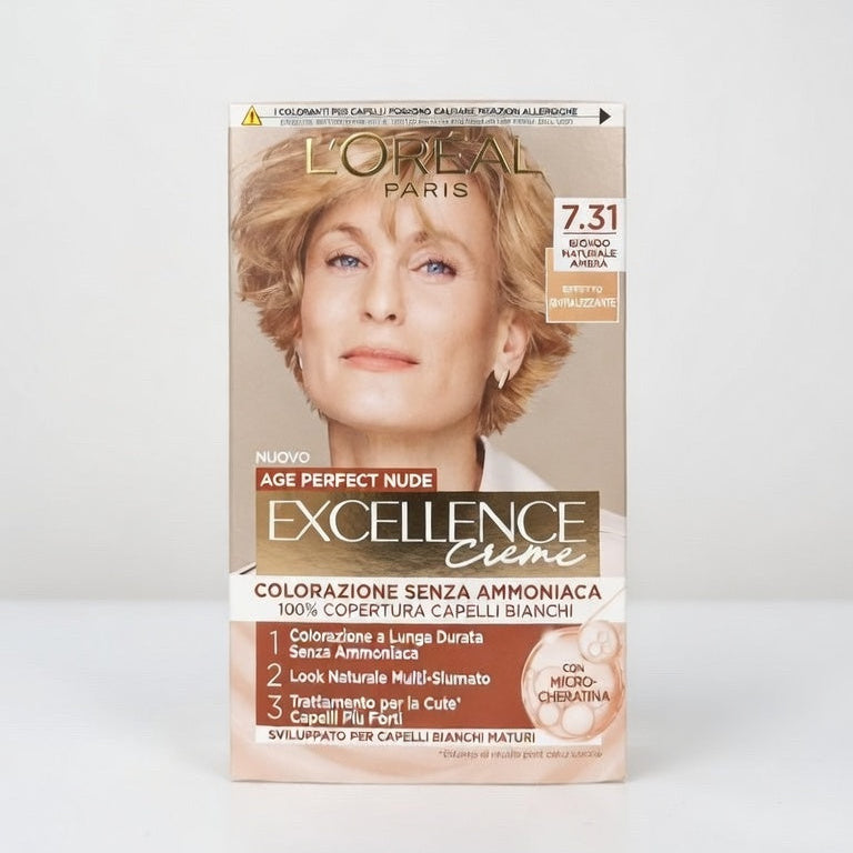 L'Oréal Paris Excellence Age Perfect Nude – Colorazione Anti-Età Senza Ammoniaca – 100% Copertura Capelli Bianchi – Con Micro-Cheratina e Pro-Collagene