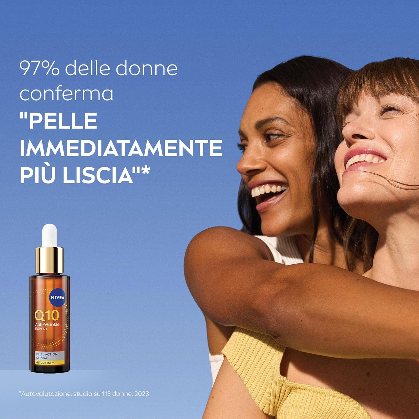 NIVEA Q10 Anti-Rughe Expert Siero Doppia Azione 30 ml con Glycostop – Trattamento Viso Intensivo per Ridurre le Rughe Profonde e Contrastare la Glicazione Cutanea