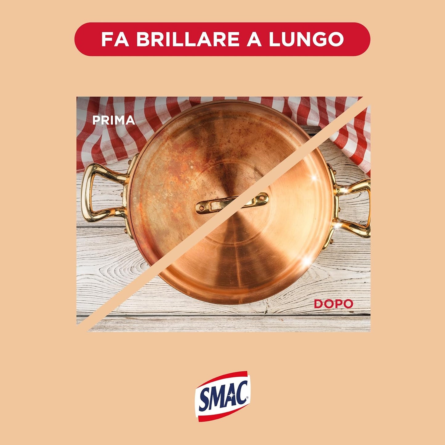 Smac Brilla Rame Lucidante Professionale Protezione Attiva – Soluzione Anti-Ossido Lunga Durata