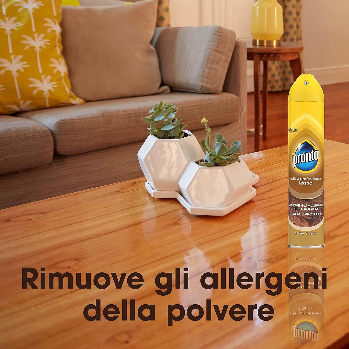 Pronto Spray Legno Classic – 300ml – Lucida, Protegge e Rimuove Polvere e Allergeni – Per Legno Sigillato e Mobili
