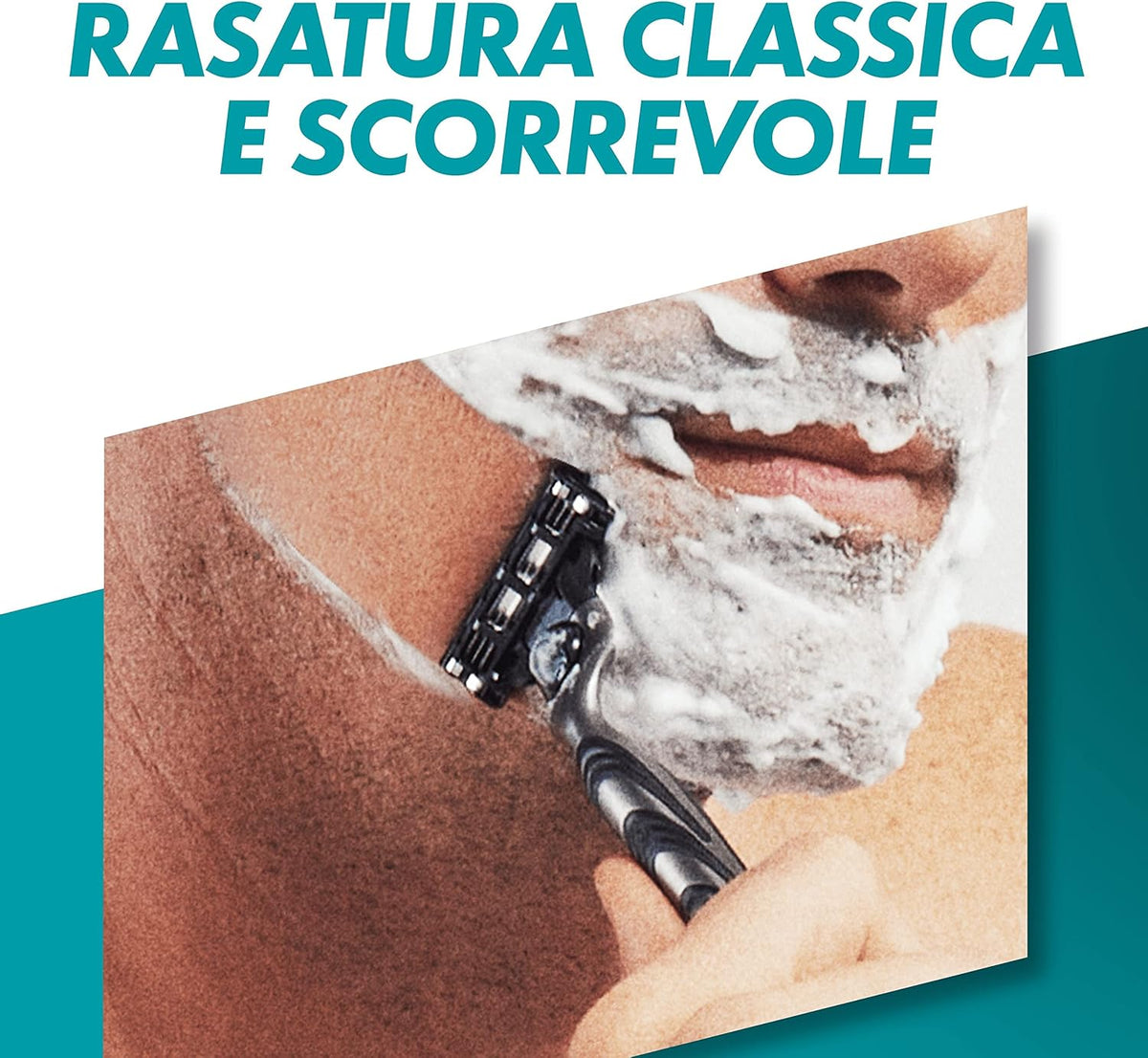 Ricariche Gillette Mach3 (5 Testine) | 3 Lame più resistenti dell'Acciaio | Comfort fino a 15 Usi e Striscia Lubrificante