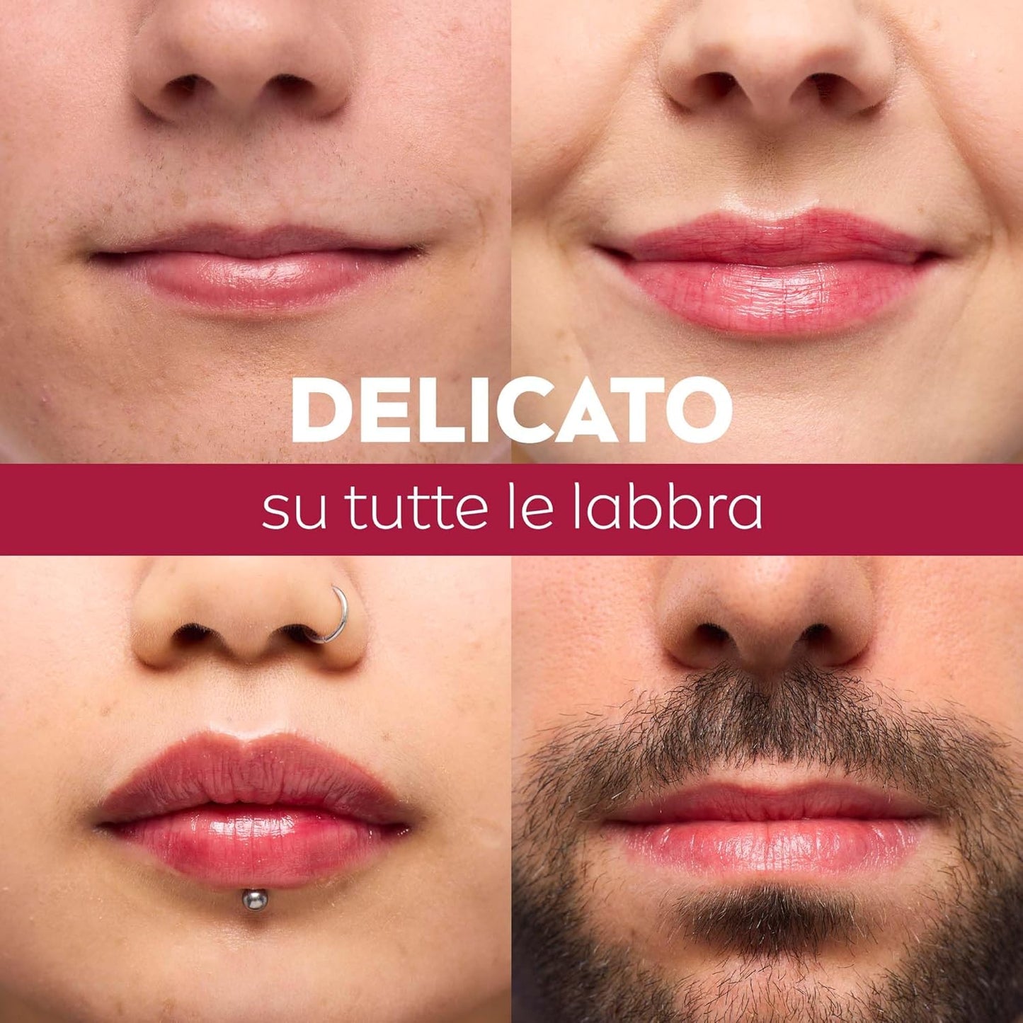 Labello Glowy Lips Berry SPF 30 Tubetto Acido Ialuronico – Balsamo Labbra Glossy e Idratazione Profonda Antietà