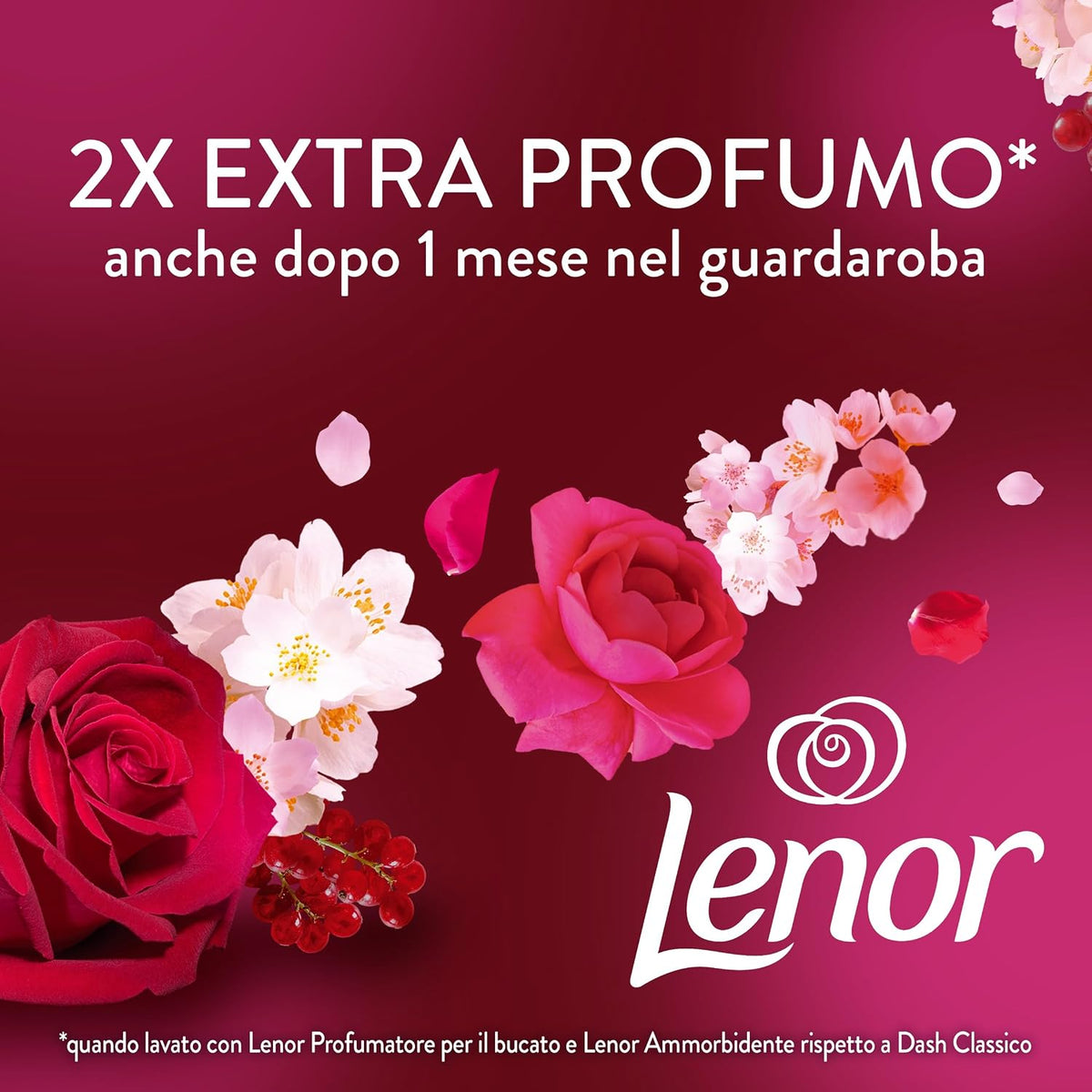 Lenor Perle di Profumo Gelsomino Scarlatto 195g | Intensificatore di Freschezza per Bucato | Fragranza Ruby Jasmine Fino a 12 Settimane
