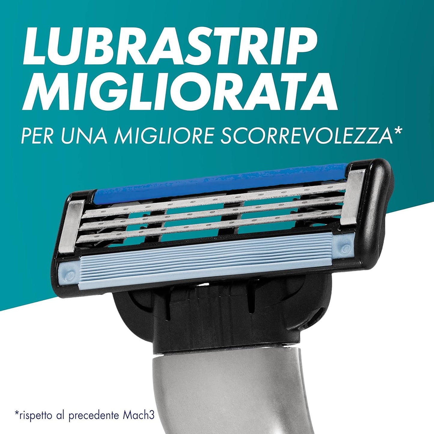 Ricariche Gillette Mach3 (5 Testine) | 3 Lame più resistenti dell'Acciaio | Comfort fino a 15 Usi e Striscia Lubrificante