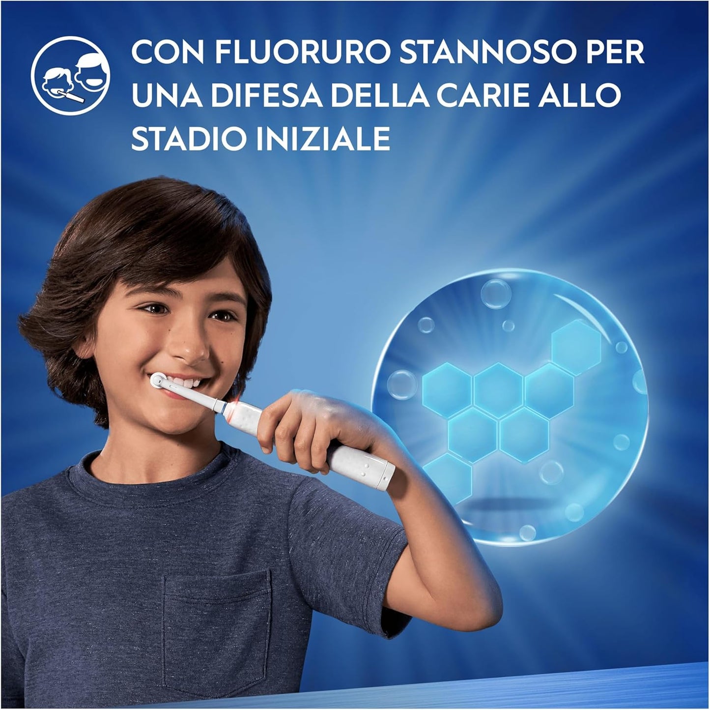 Oral-B Pro Junior Fluoruro Attivo Dentifricio Bambini 6-12 Anni Smalto Protetto – Prevenzione Avanzata Carie Iniziali