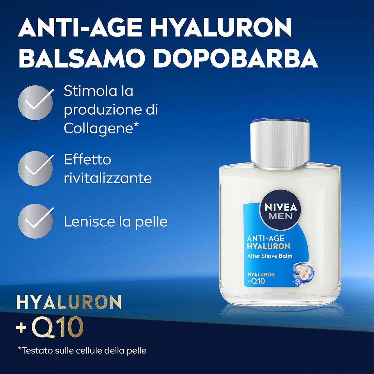 Nivea Men Active Age Hyaluron Balsamo Dopobarba 100ml – Effetto Anti-Età con Acido Ialuronico – Idratazione & Rigenerazione Profonda