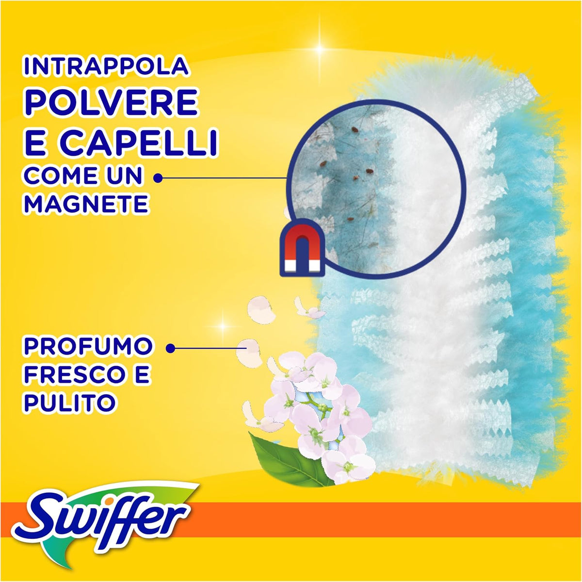 Swiffer Duster Kit Catturapolvere 1 Manico + 3 Piumini Ricarica Fibre Elettrostatiche – Soluzione Anti-Allergeni Casa e Auto