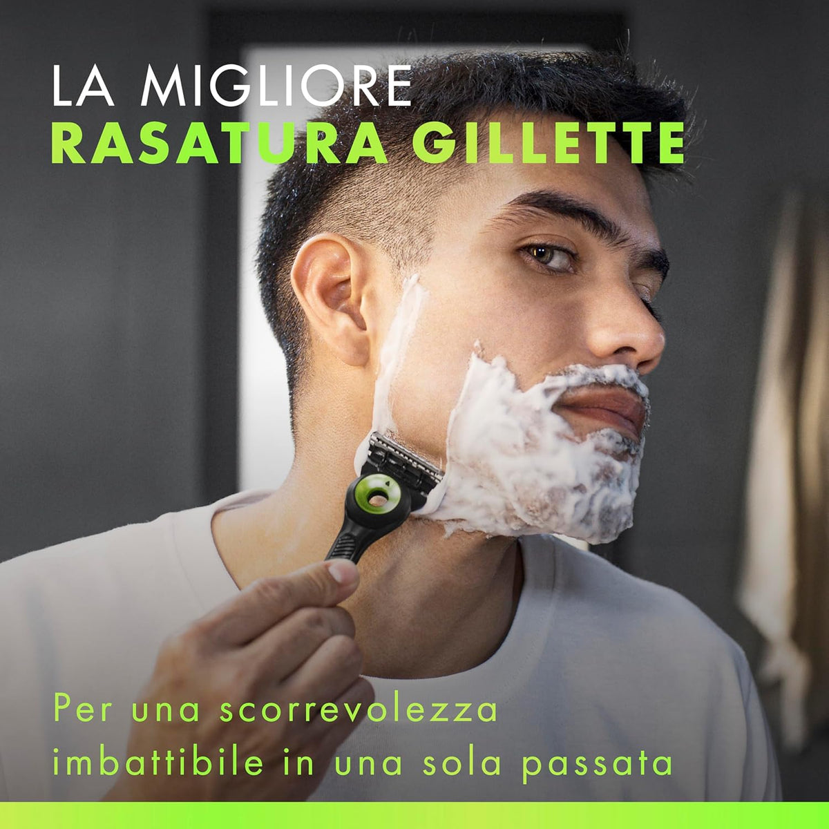 Gillette Labs Face Lamette di Ricambio Rasoio Uomo Pacco Risparmio 7 Testine – 5 Lame d'Eccellenza e Lubrastrip Everglide™