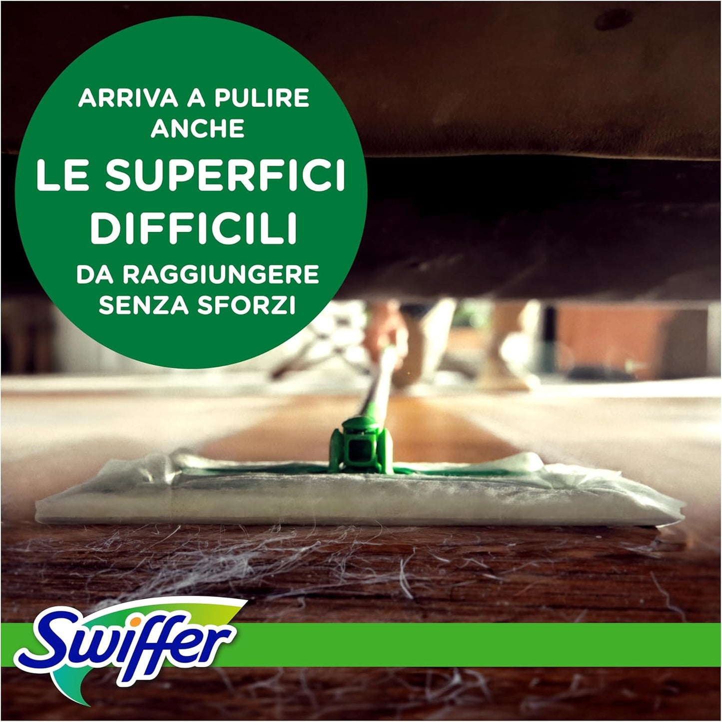 Swiffer Panni Cattura Polvere per Legno con Cera d'Api Trama 3D – Nutre il Parquet e Blocca la Polvere negli Spazi Interdentali delle Venature