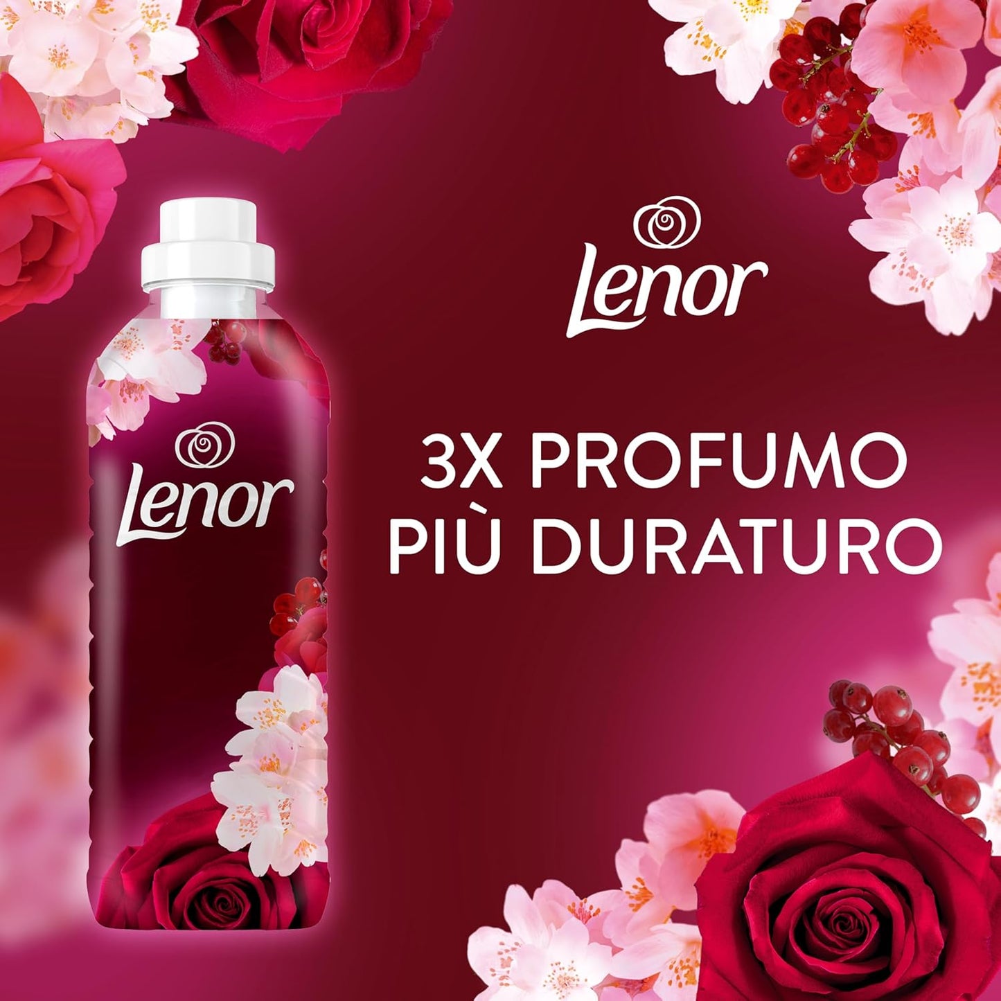 Lenor Ammorbidente Lavatrice Concentrato 87 Lavaggi | Gelsomino Scarlatto e Rose di Mai | Tecnologia Olii Profumati | 1,827 Litri
