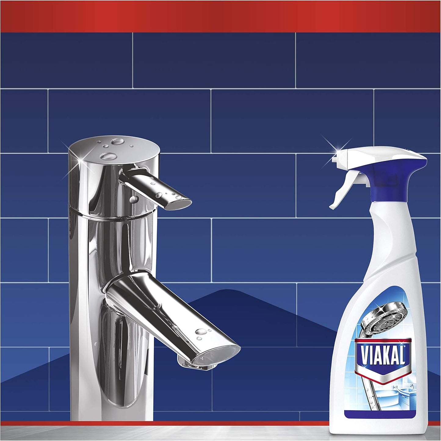 Viakal Anticalcare Spray Classico 700ml Maxi Formato | Elimina fino al 100% del Calcare | Tecnologia Idro-Repellente Anti-Goccia | Brillantezza Specchio per Bagno e Cucina
