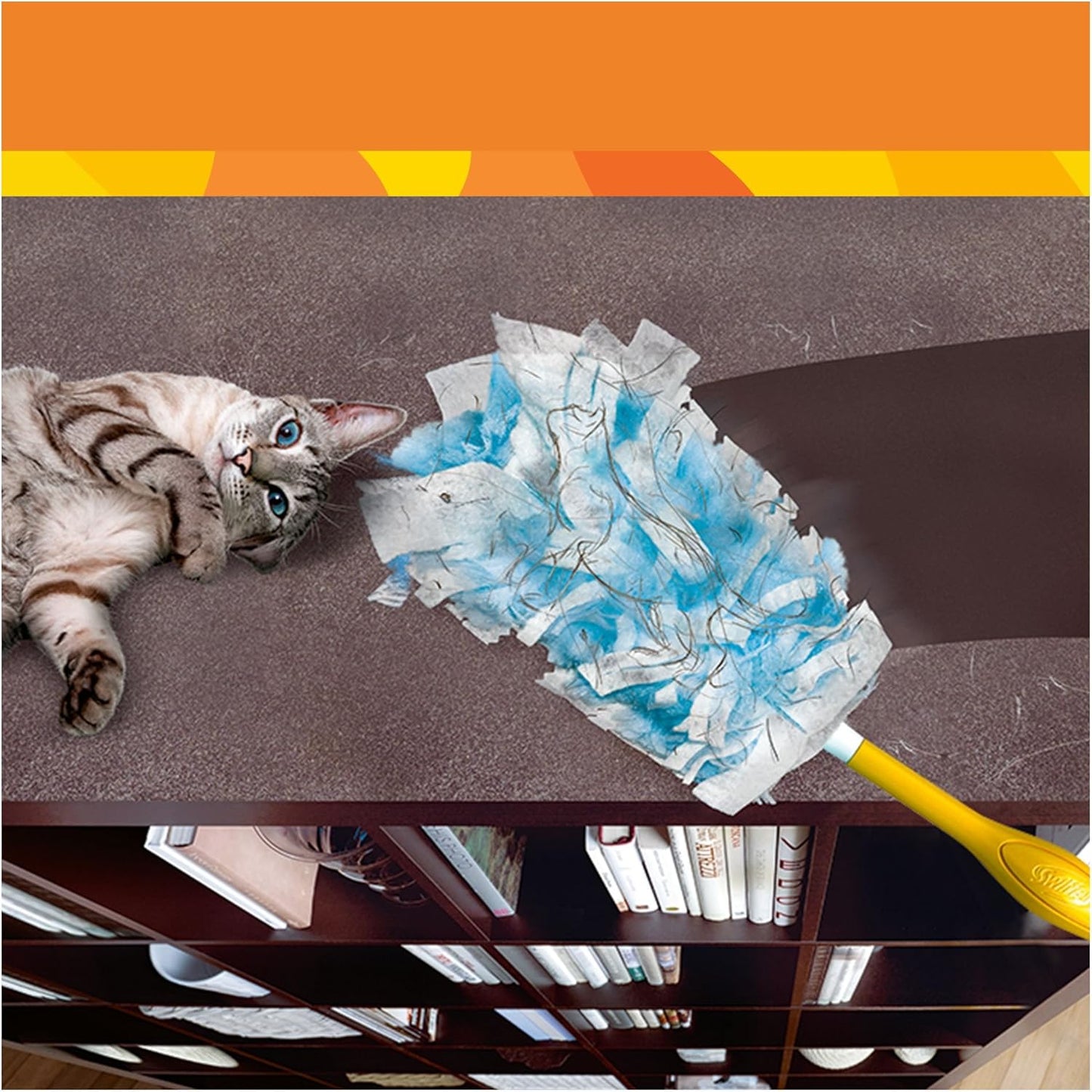 SWIFFER Kit Piumini Catturapolvere 1 Manico + 3 Ricambi Microfibra – Soluzione Magnetica Intrappola Allergeni Antistatica