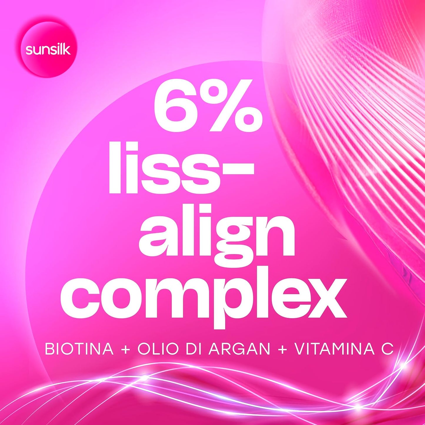 Sunsilk Liscio Perfetto Balsamo 200ml – 6% Liss-Align Complex con Biotina, Olio di Argan e Vitamina C per Capelli Lisci e Anticrespo