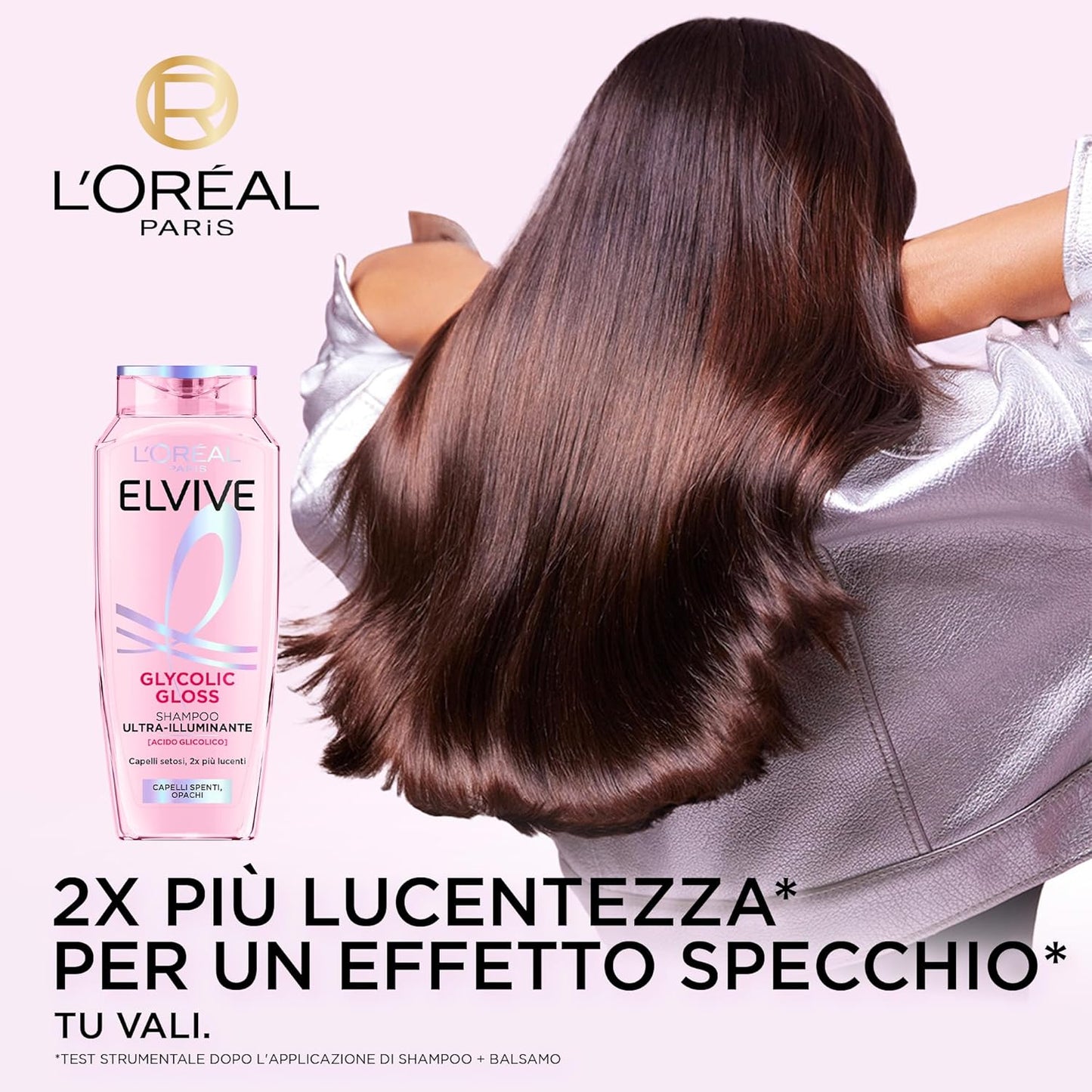 L'Oréal Paris Elvive Glycolic Gloss Shampoo 300ml | Capelli Lucenti Effetto Specchio | Con Acido Glicolico | Idratazione 48H