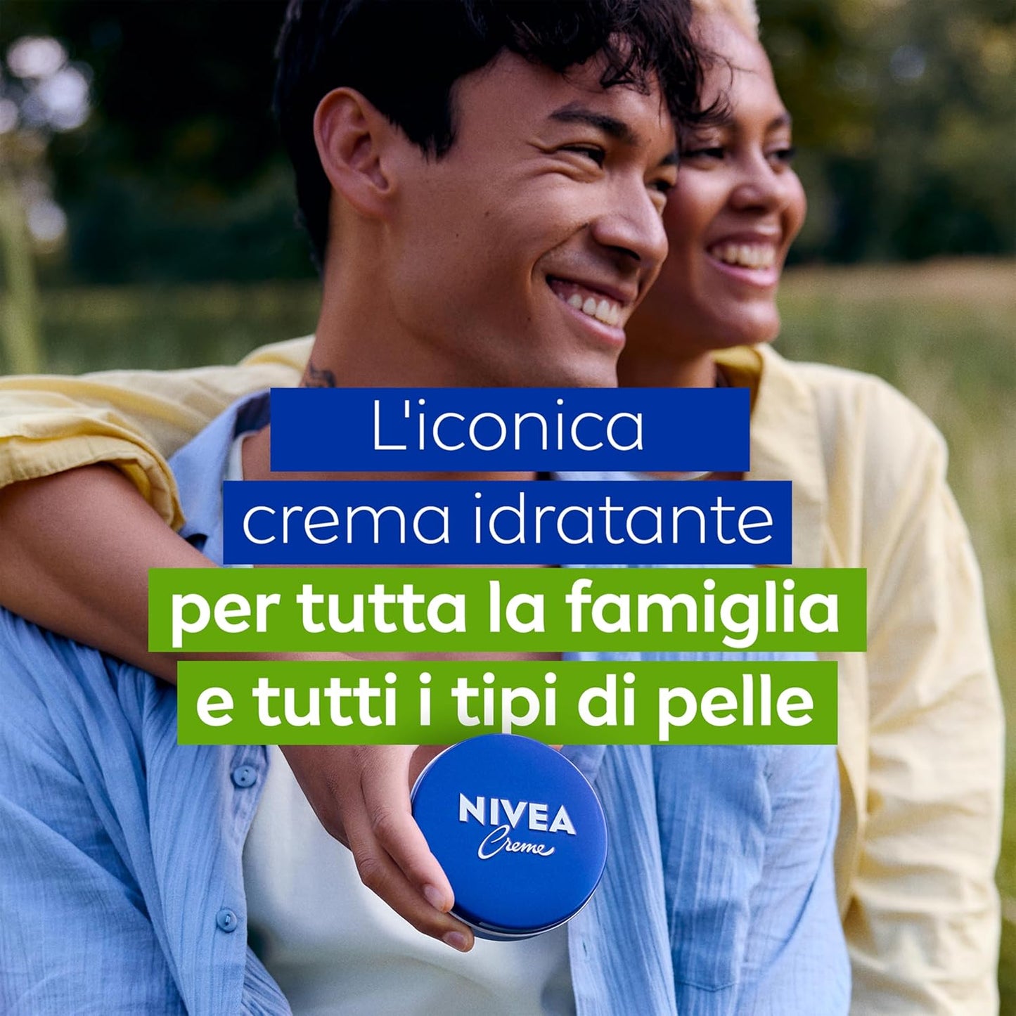 Nivea Creme 400ml Giga Confezione | L'Originale Crema Idratante Multiuso Viso, Corpo e Mani | Nutrizione Profonda con Eucerit | 80% Alluminio Riciclato