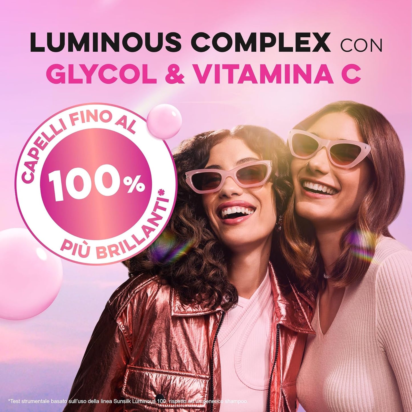 Sunsilk Luminous 100 Balsamo Illuminante 180ml – 8% Complex con Glycol e Vitamina C per Capelli Brillanti Effetto Specchio